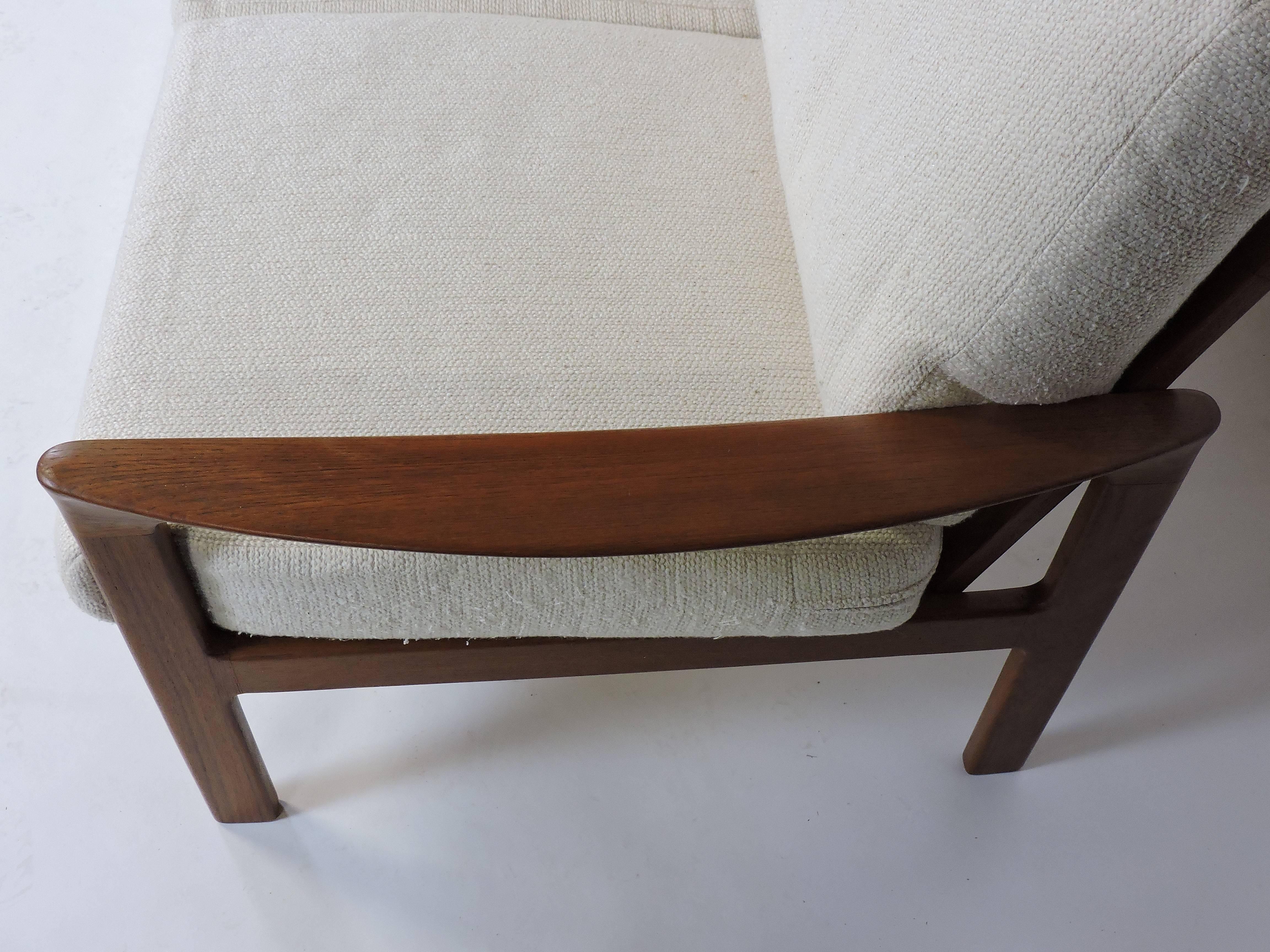 Late 20th Century Midcentury Danish Modern Komfort Teak Three-Seat Sofa