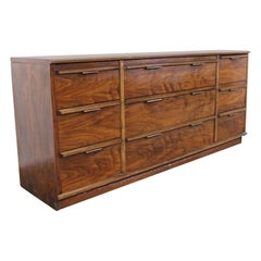Mid-century Modern Lane Furniture Walnut Dresser Credenza