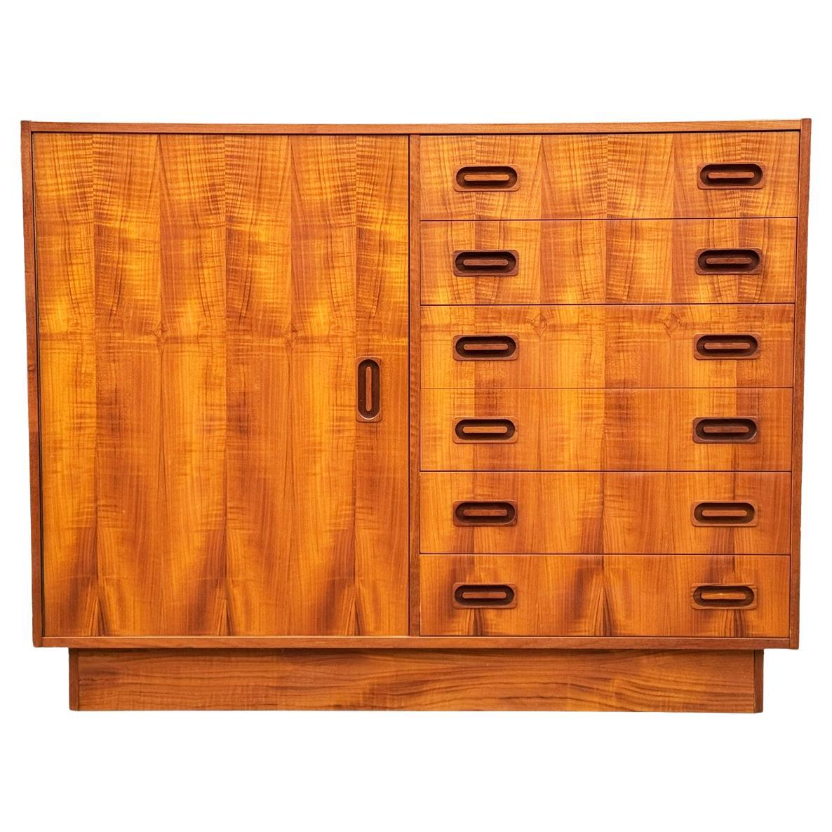 Mid Century Danish Modern Large Scale Cabinet, Chest or Credenza in Teak For Sale