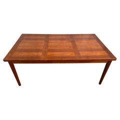 Mid Century Danish Modern Large Teak Extension Dining Table Denmark by Drylund