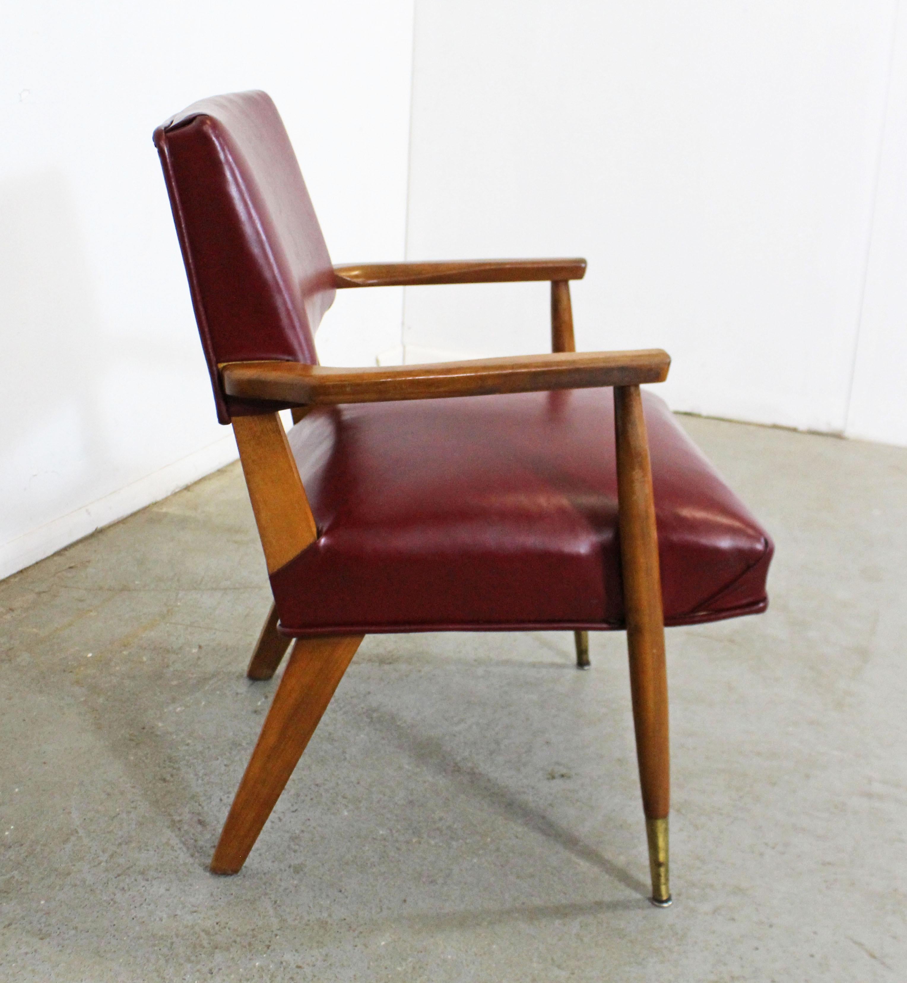 Mid-Century Modern Mid-century Modern Faux Leather Armchair
