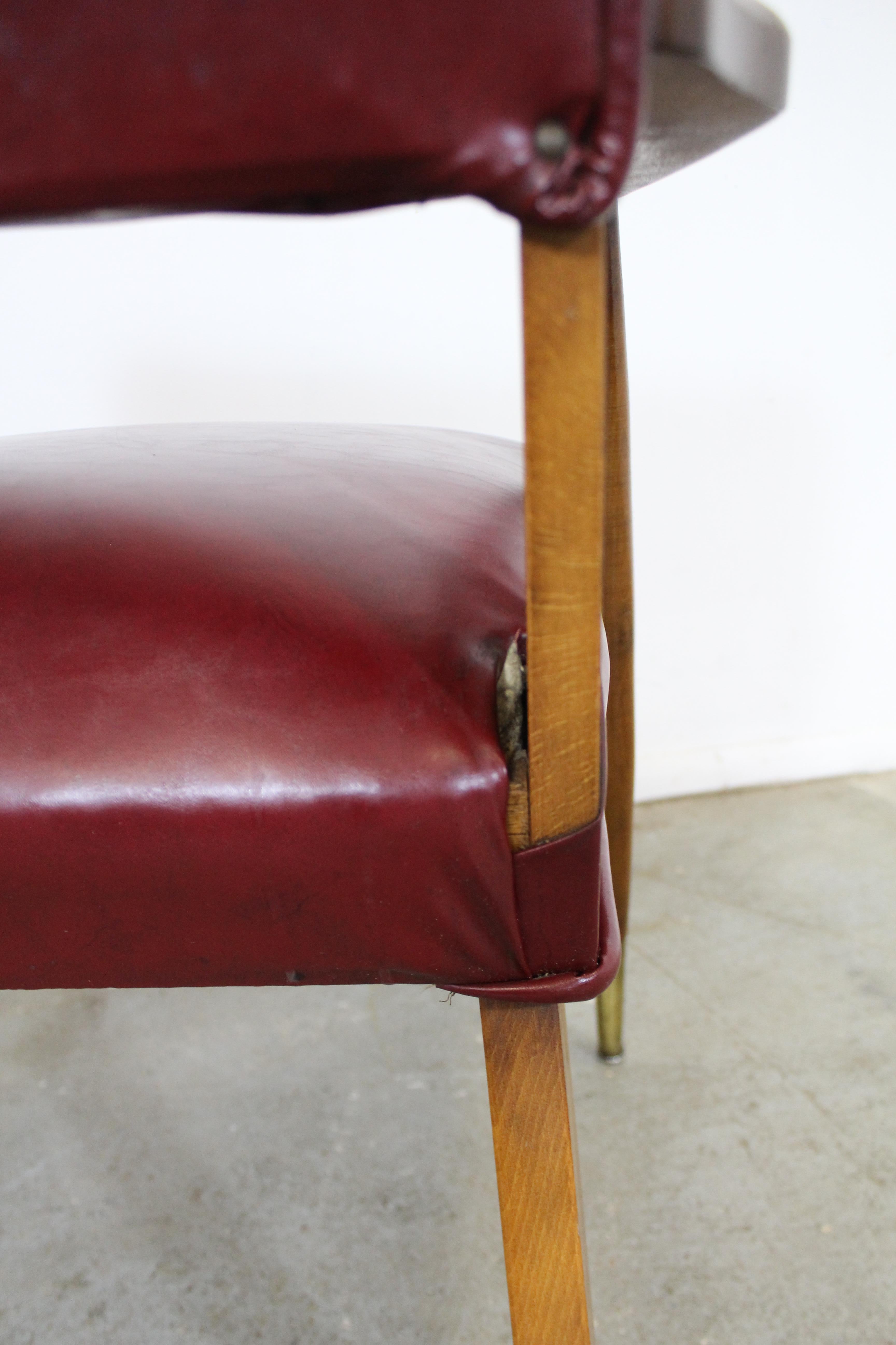 Mid-20th Century Mid-century Modern Faux Leather Armchair