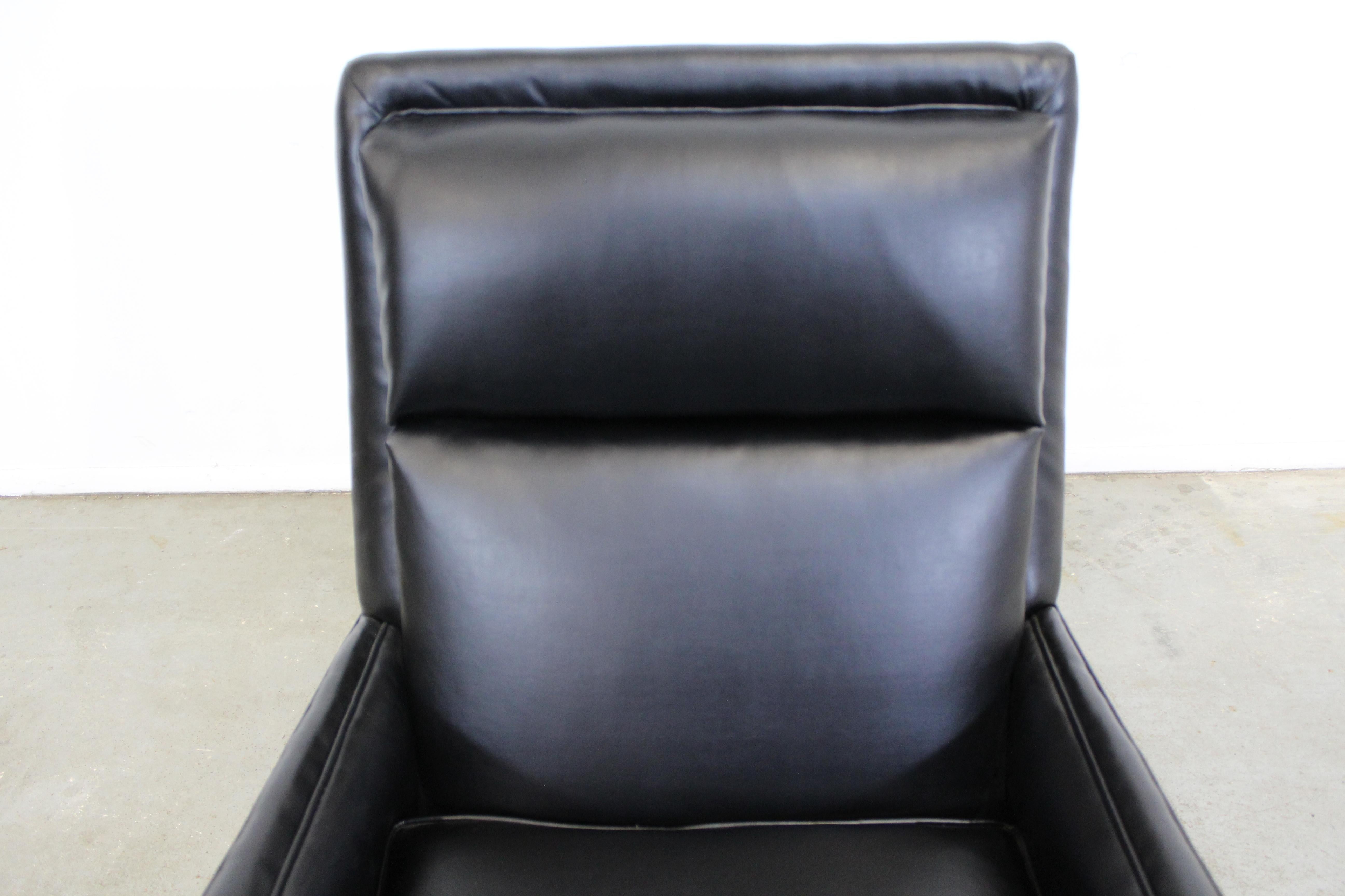 Midcentury Danish Modern Leather Selig Lounge Chair 3