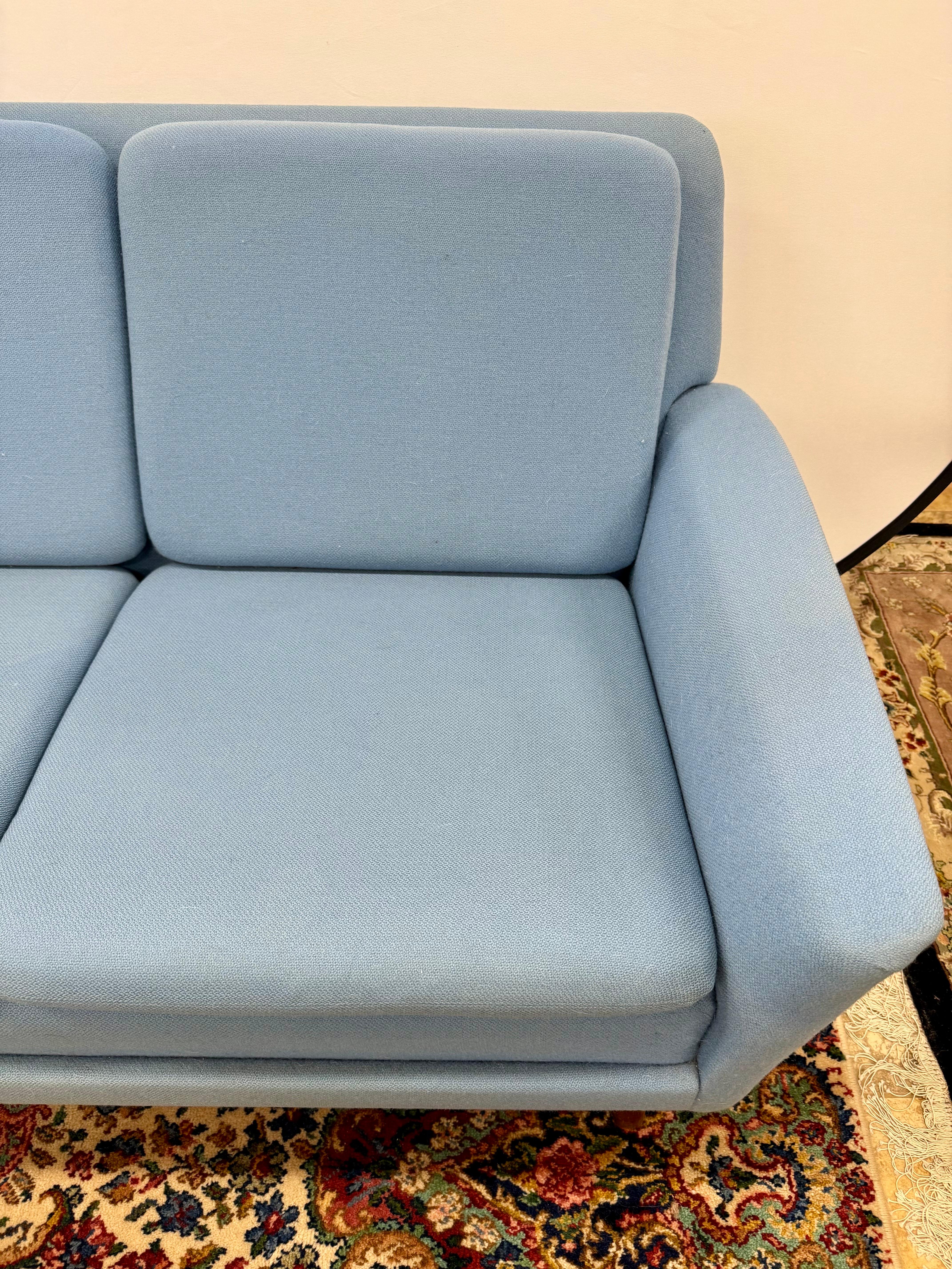 Mid Century Danish Modern Light Blue Sofa by Folke Ohlsson for Fritz Hansen For Sale 1