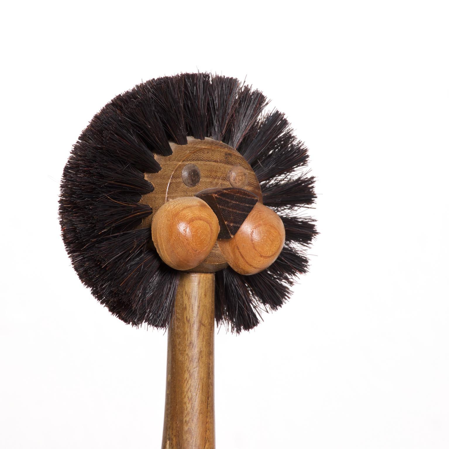 Midcentury Danish Modern Lion Brush Toy 1