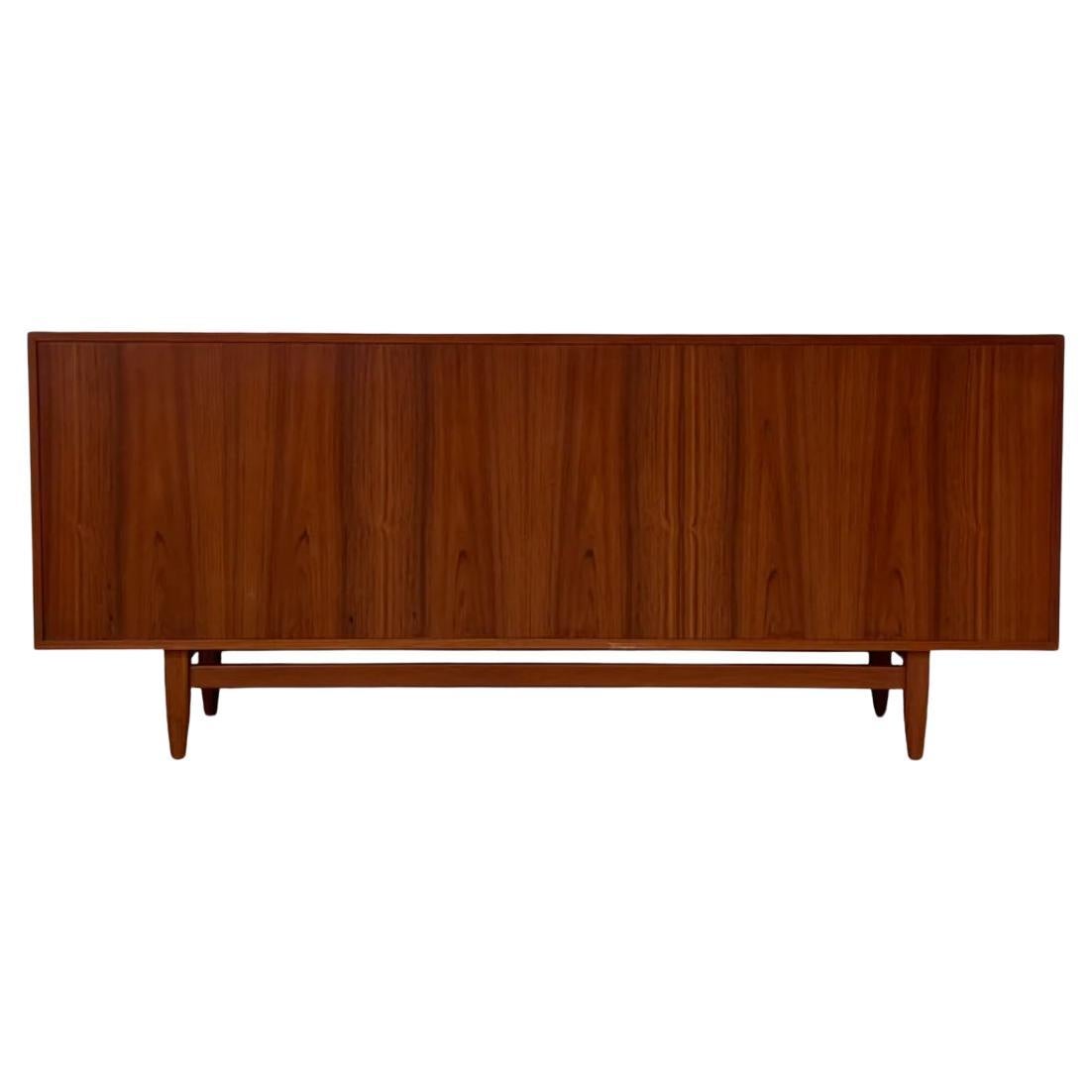 Mid-Century Modern Mid century Danish modern long Teak credenza dresser by Falster