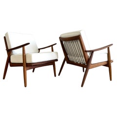 Mid Century Danish Modern Lounge Arm Chairs - a Pair