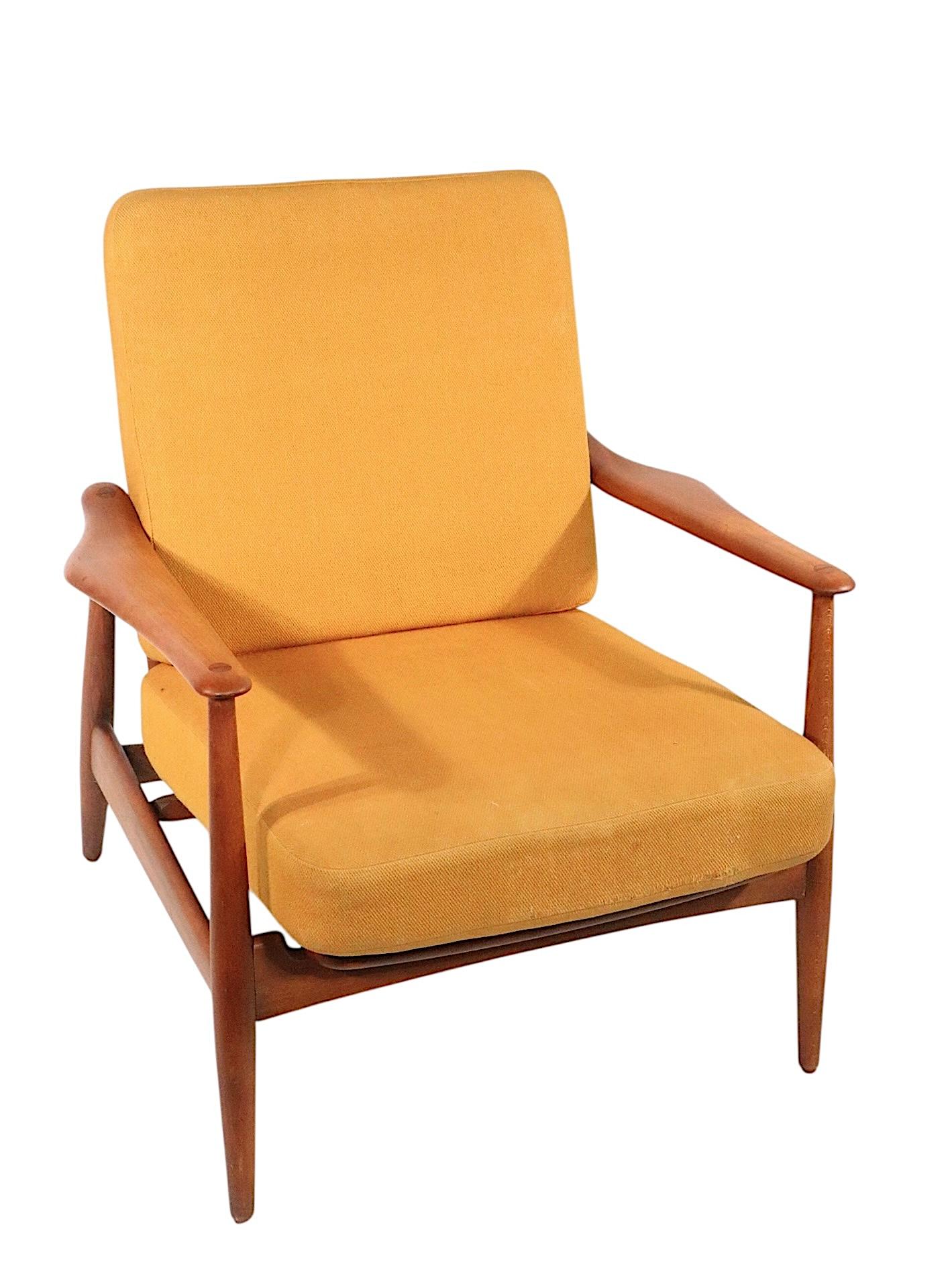 Silla de salón moderna danesa de mediados de siglo de Arne Vodder para France & Daverkosen Danés en venta