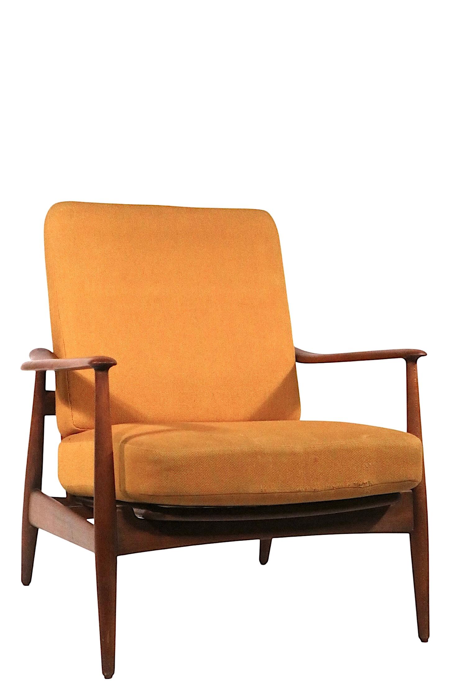 Silla de salón moderna danesa de mediados de siglo de Arne Vodder para France & Daverkosen siglo XX en venta