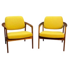 Mid Century Danish Modern Lounge Chairs by Folke Ohlsson for Dux