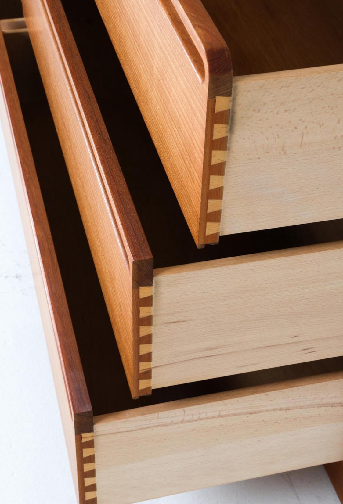 Danish Mid century danish modern low long teak dresser by Nils Johnson Torring mobler For Sale