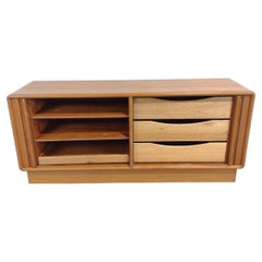 Mid century danish modern low wide Teak Dresser credenza 4-Drawer