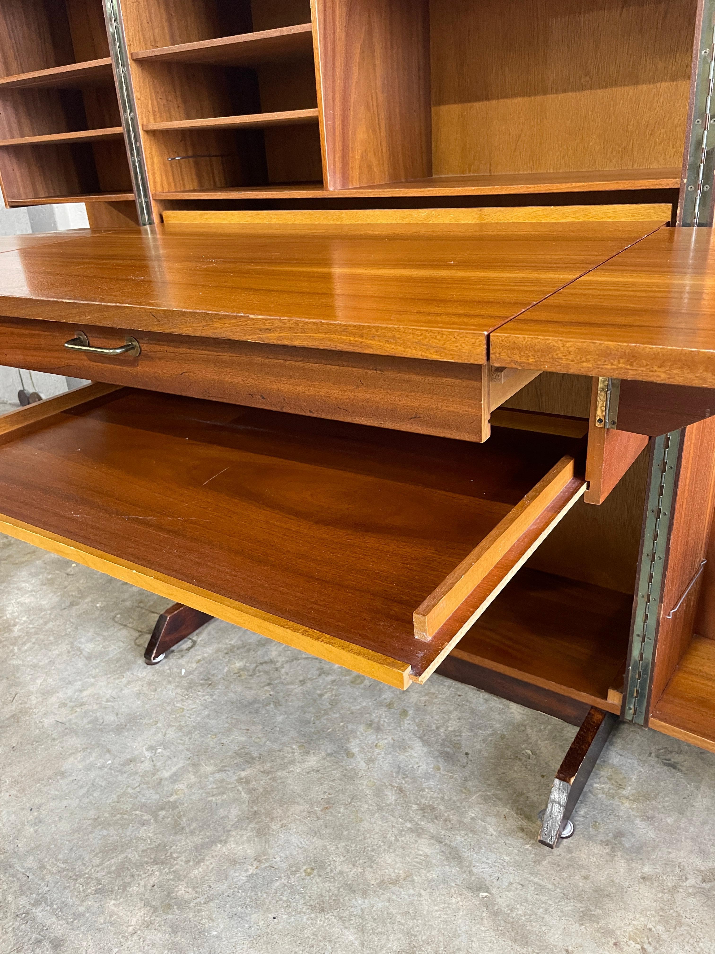 Mid Century Danish Modern “Magic Box” Desk by Mummenther and Meier In Good Condition In Fort Lauderdale, FL