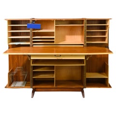 Mid century Danish Modern Magic Box Desk in Teak by Mummenthaler & Meier