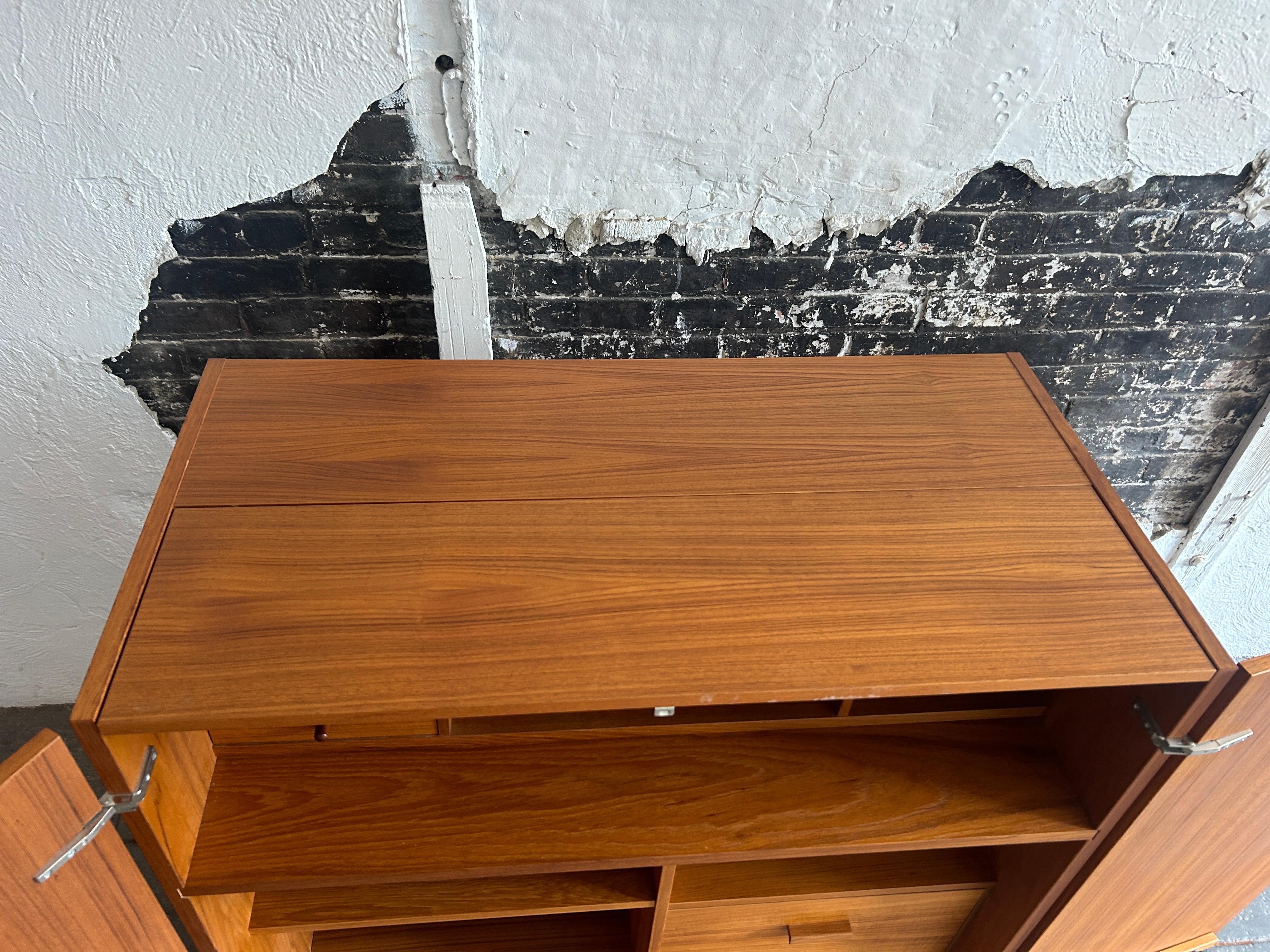Mid century Danish Modern Magic Box Desk in Teak Made in Denmark For Sale 2
