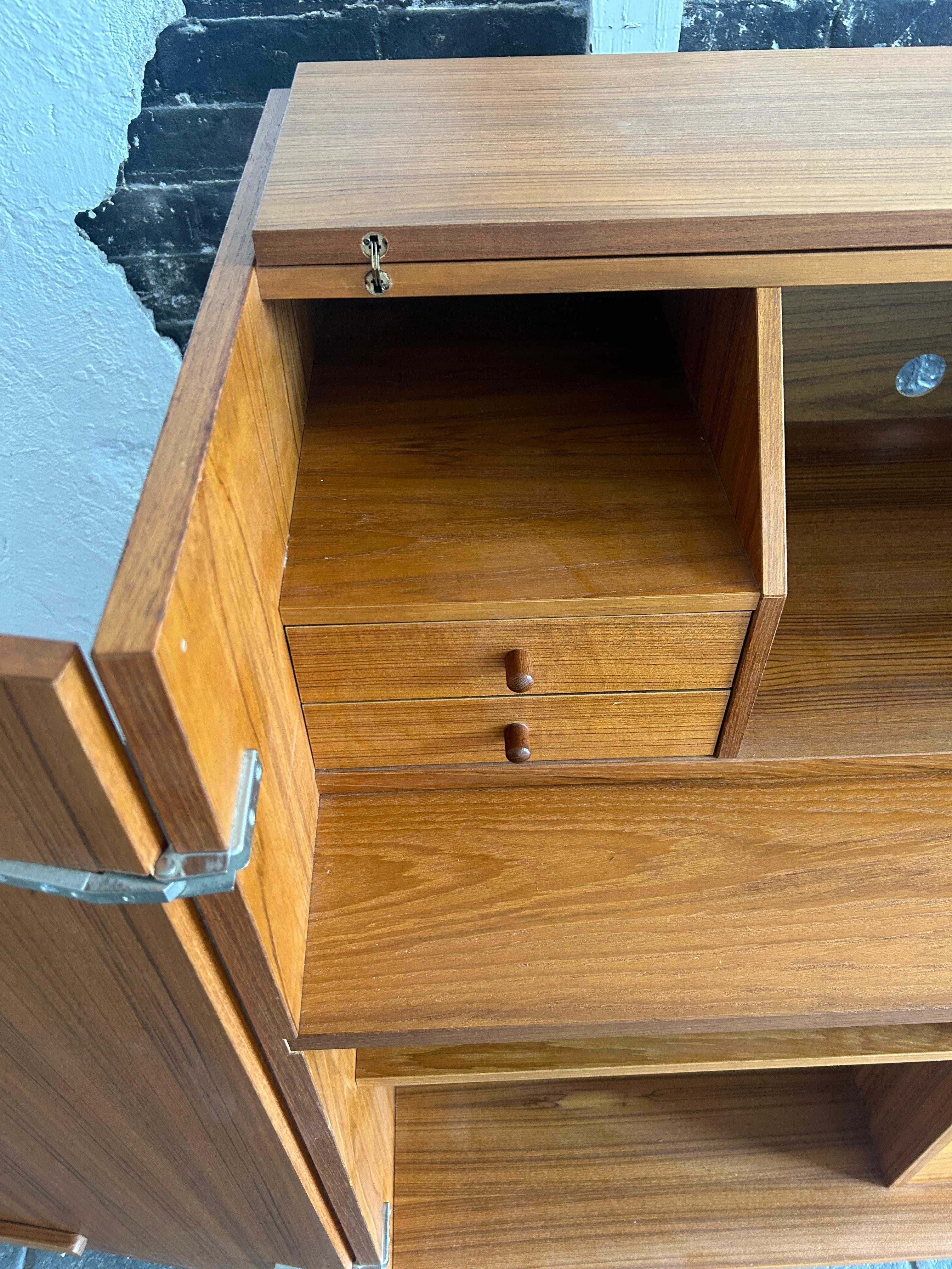 Woodwork Mid century Danish Modern Magic Box Desk in Teak Made in Denmark For Sale