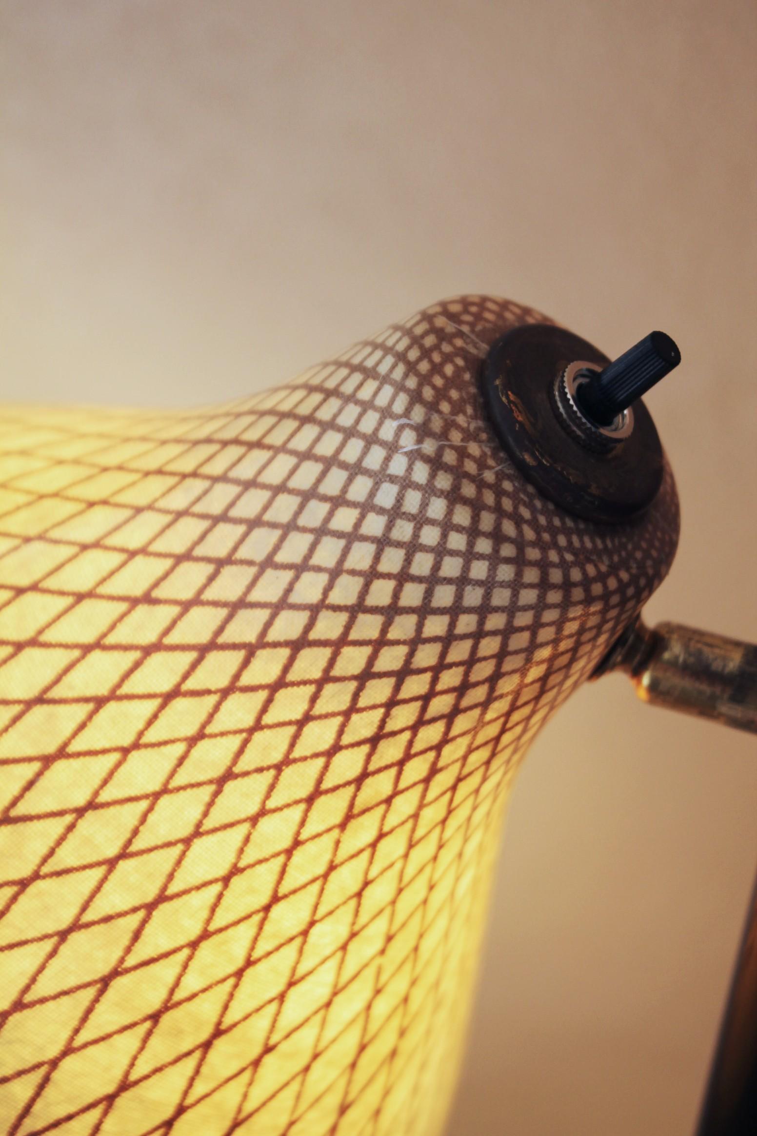 American Mid Century Danish Modern Matrix Tension Pole Lamp 1950s Stiffel 3 Shades!
