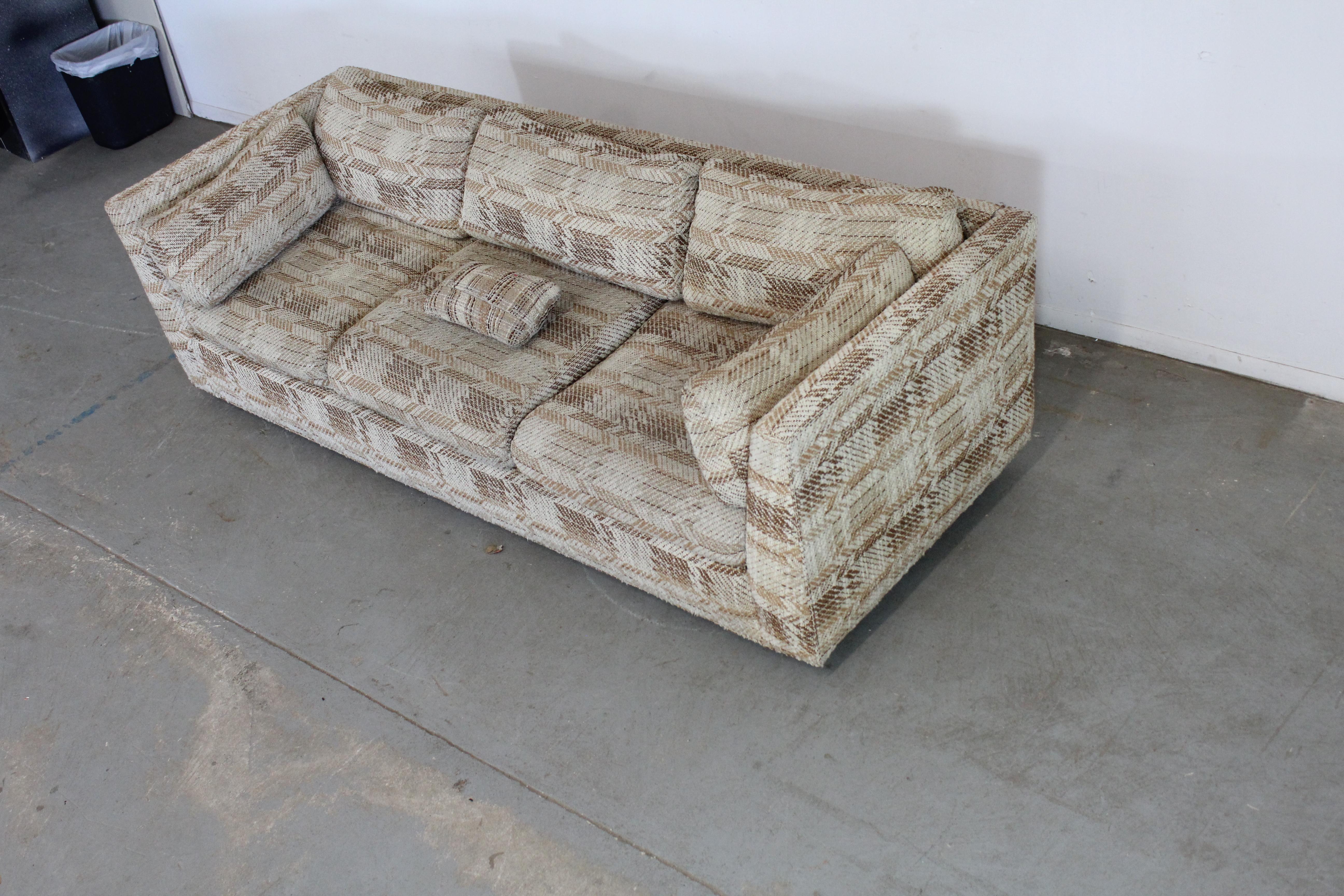 Mid-Century Danish Modern Milo Baughman Style Stratford 3-Seat Pit Sofa 9