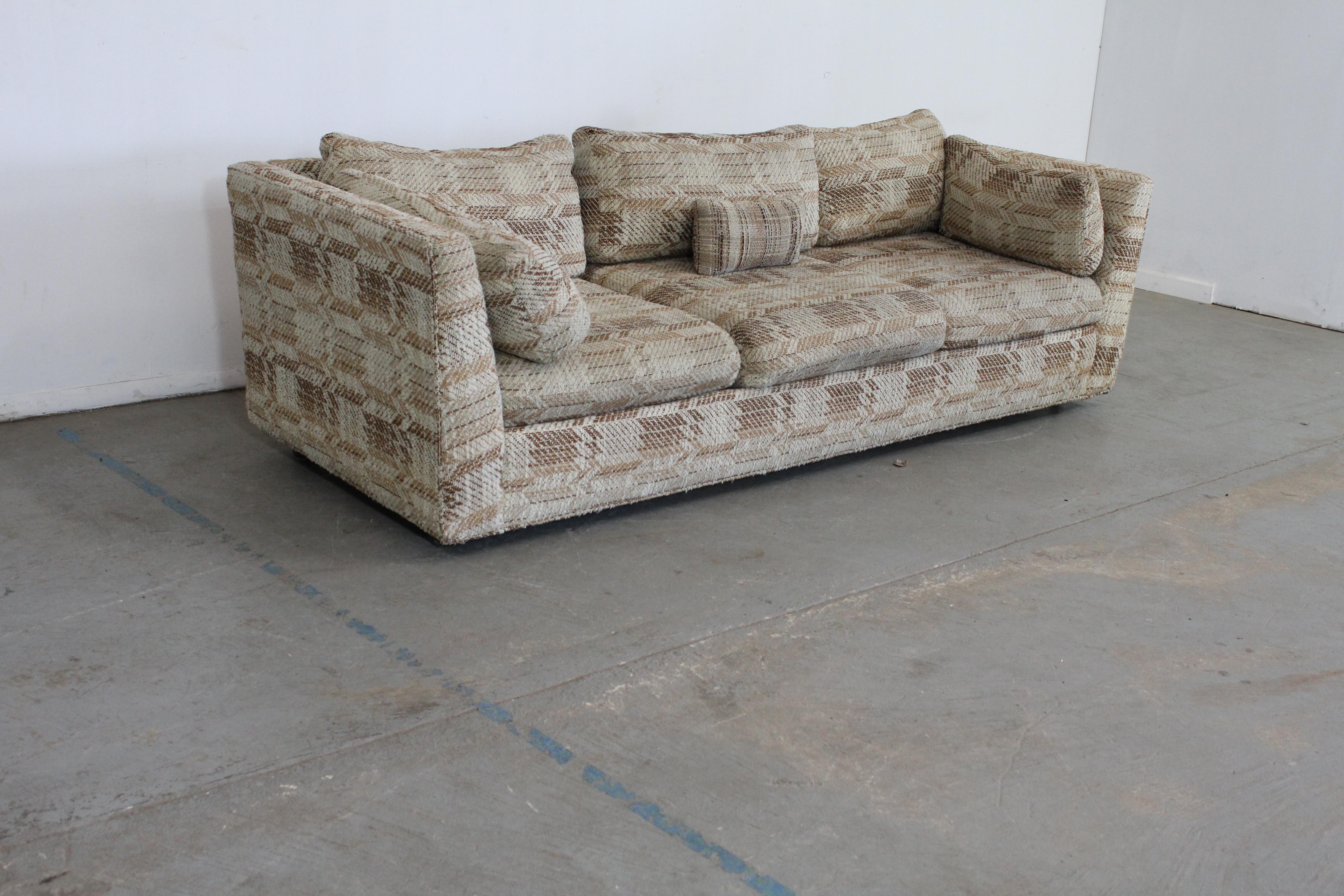 Mid-Century Danish Modern Milo Baughman Style Stratford 3-Seat Pit Sofa 10