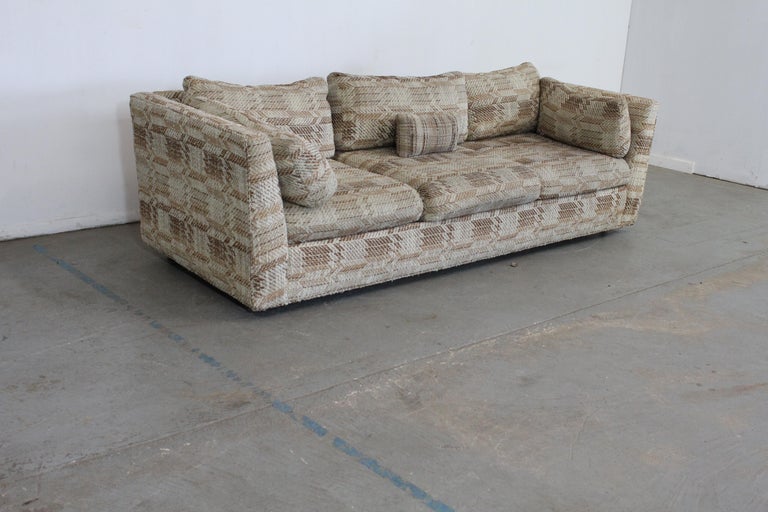 Mid-Century Danish Modern Milo Baughman Style Stratford 3-Seat Pit Sofa For Sale 10