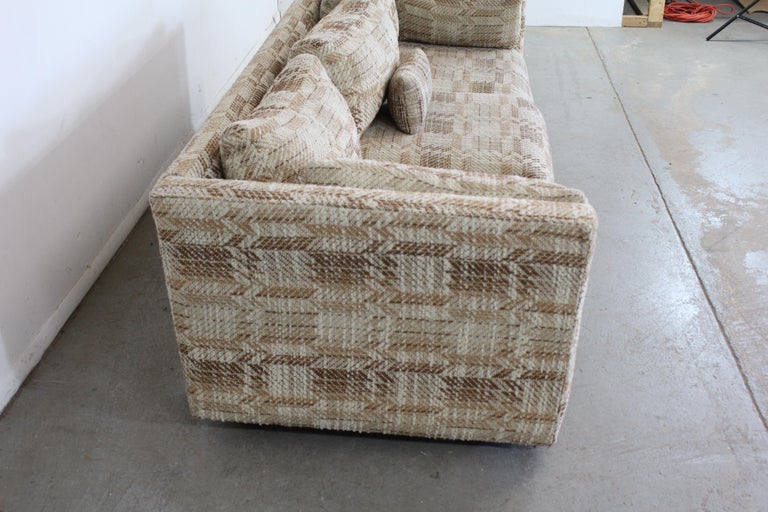 American Mid-Century Danish Modern Milo Baughman Style Stratford 3-Seat Pit Sofa For Sale