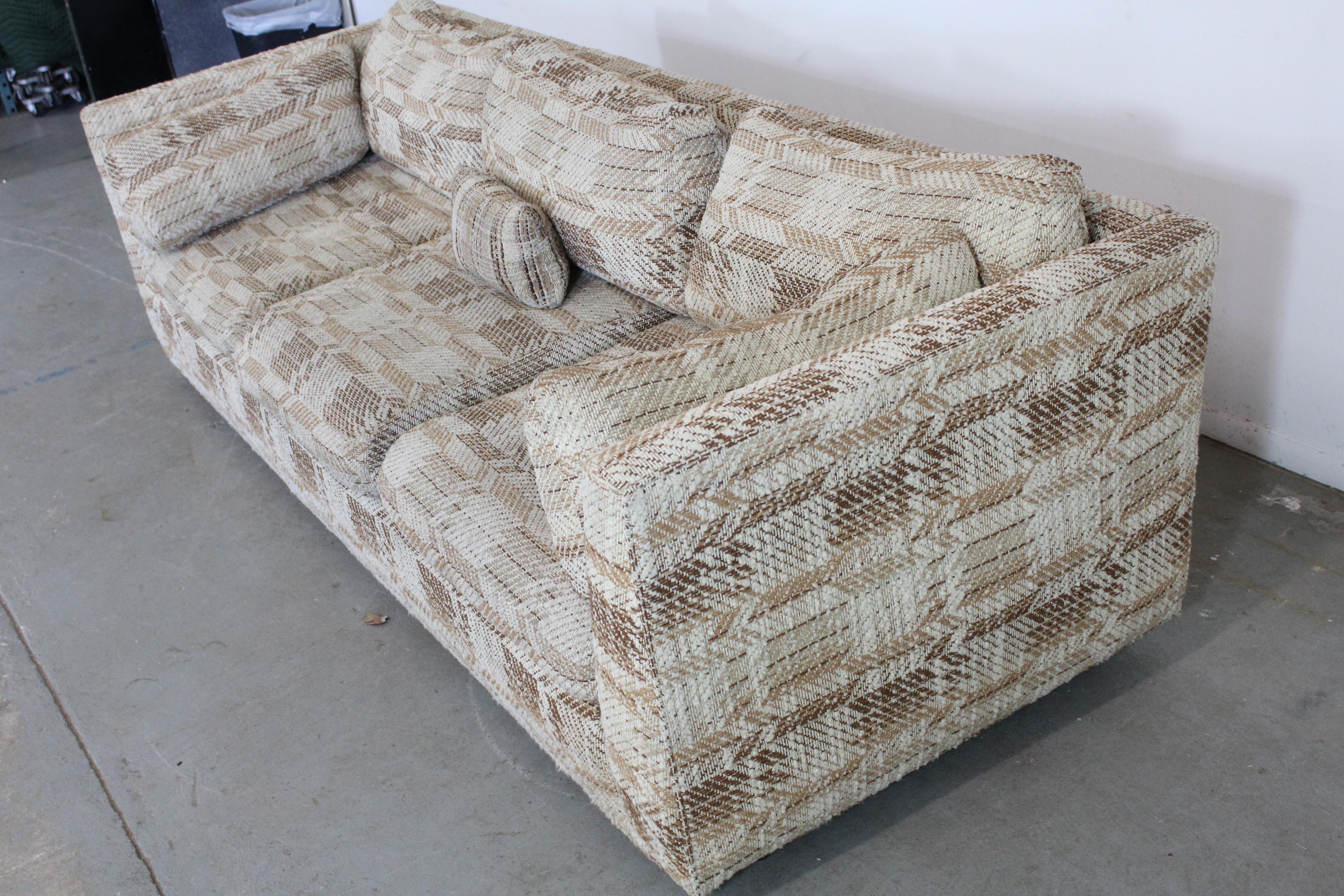 Mid-Century Danish Modern Milo Baughman Style Stratford 3-Seat Pit Sofa 1