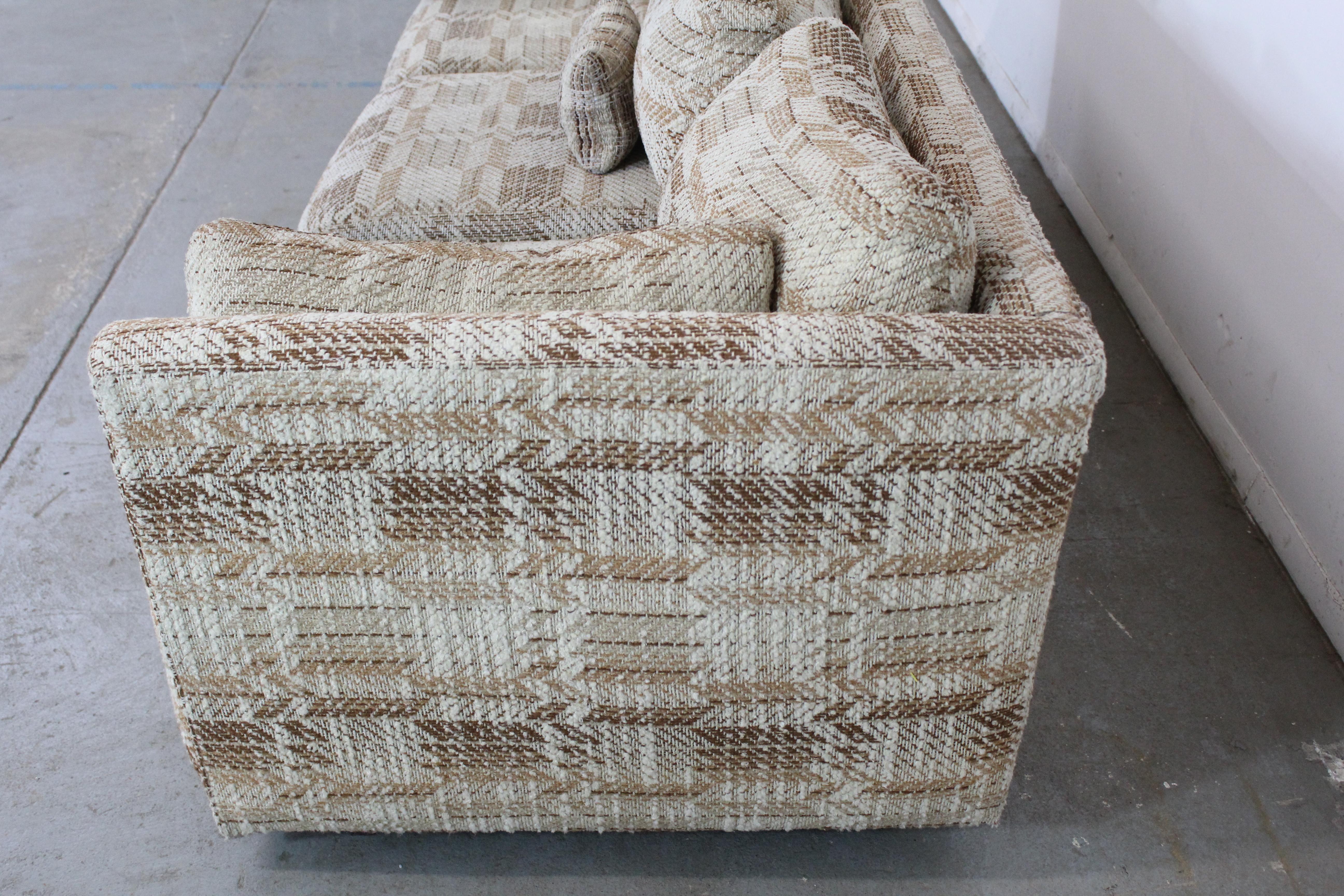 Mid-Century Danish Modern Milo Baughman Style Stratford 3-Seat Pit Sofa 2