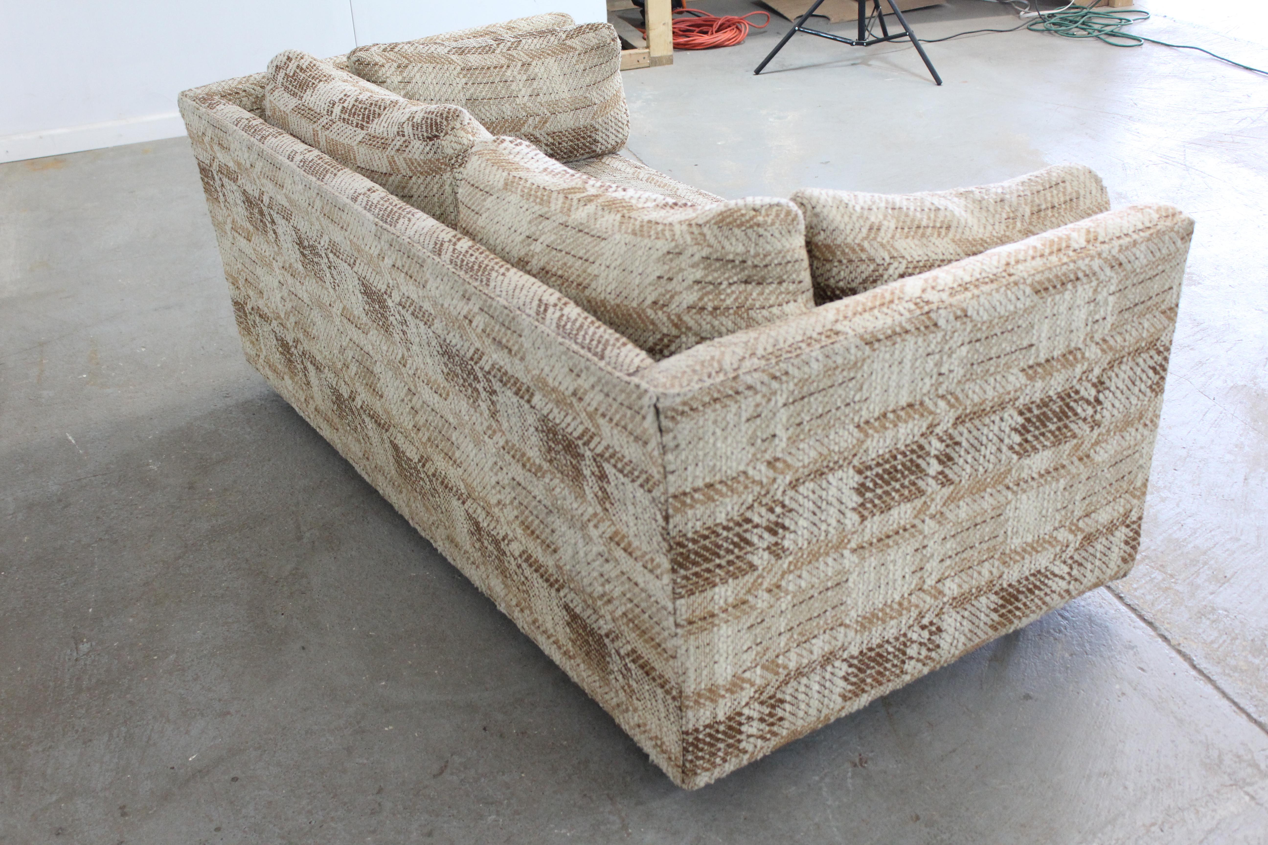 Mid-Century Modern Mid-Century Danish Modern Milo Baughman Style Stratford Love Seat Pit Sofa