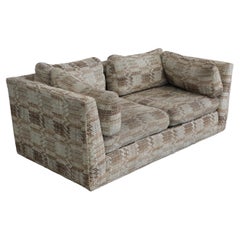 Milo Baughman Style Stratford Love Seat Pit Sofa:: Mid-Century Danish Modern