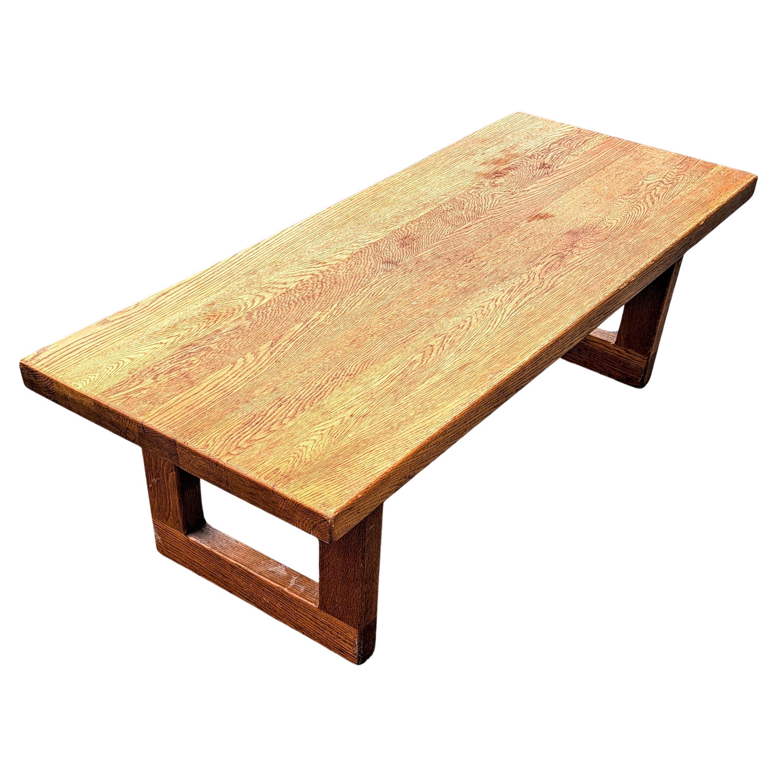 Mid Century / Danish Modern Minimalist Bench Style Coffee Table For Sale