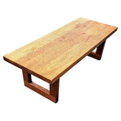 Table basse de style " banc " mi-siècle / moderne danoise minimaliste