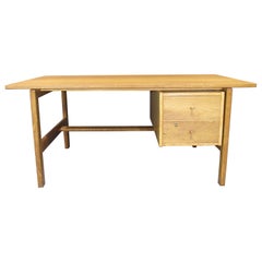 Vintage Midcentury Danish Modern Model 156 Oak Desk by Hans Wegner for GETAMA