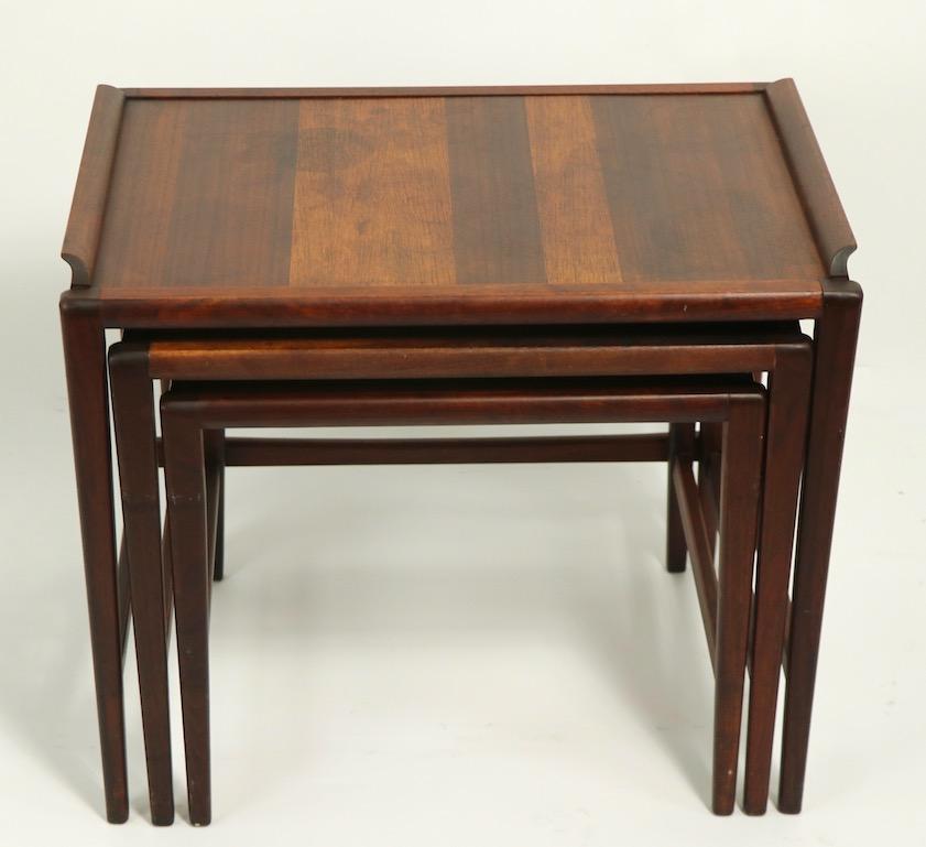Mid Century  Danish Modern Nest of Tables In Good Condition For Sale In New York, NY