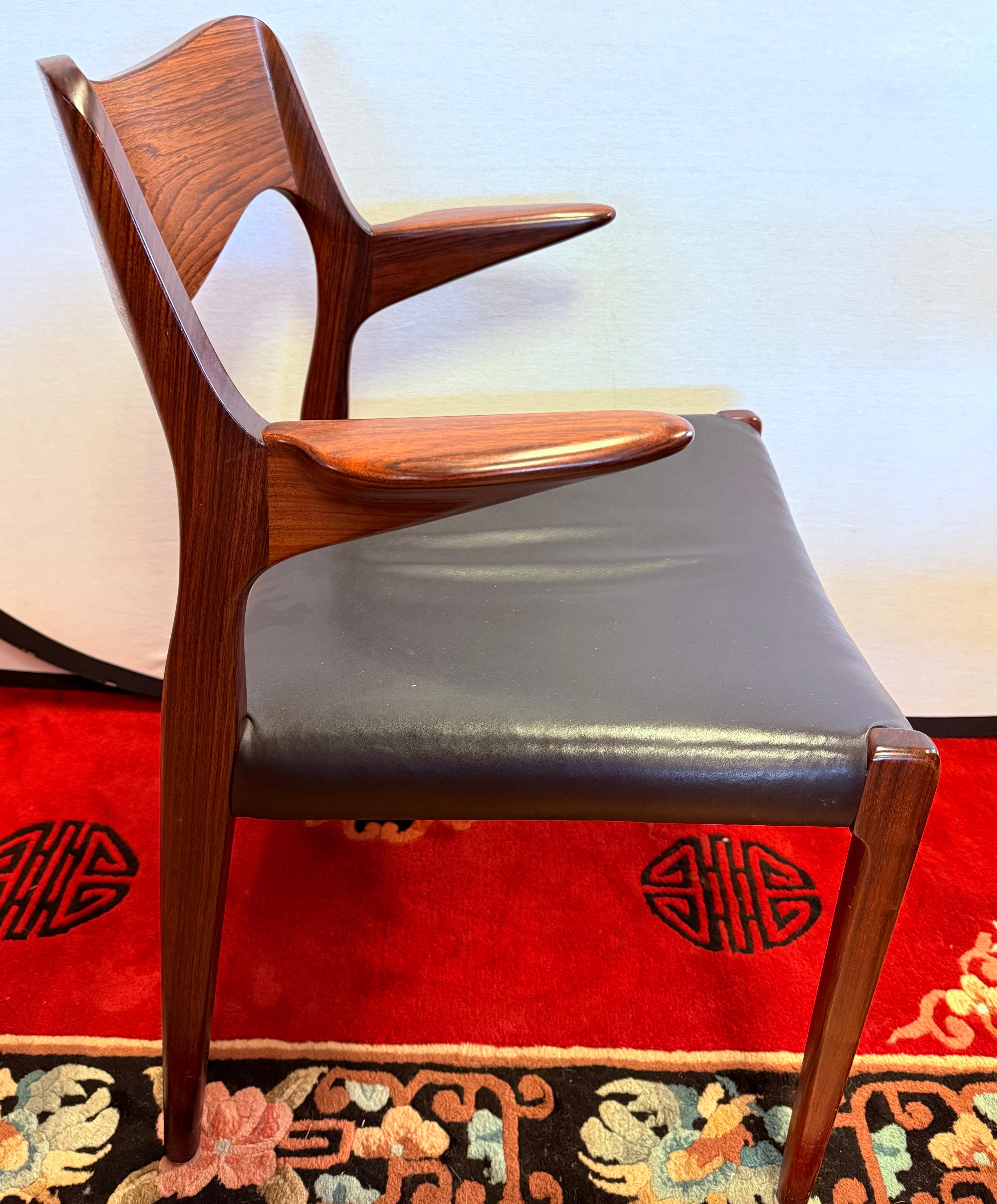 Mid Century Danish Modern Niels Moller Rosewood Dining Room Set Table & 6 Chairs 5