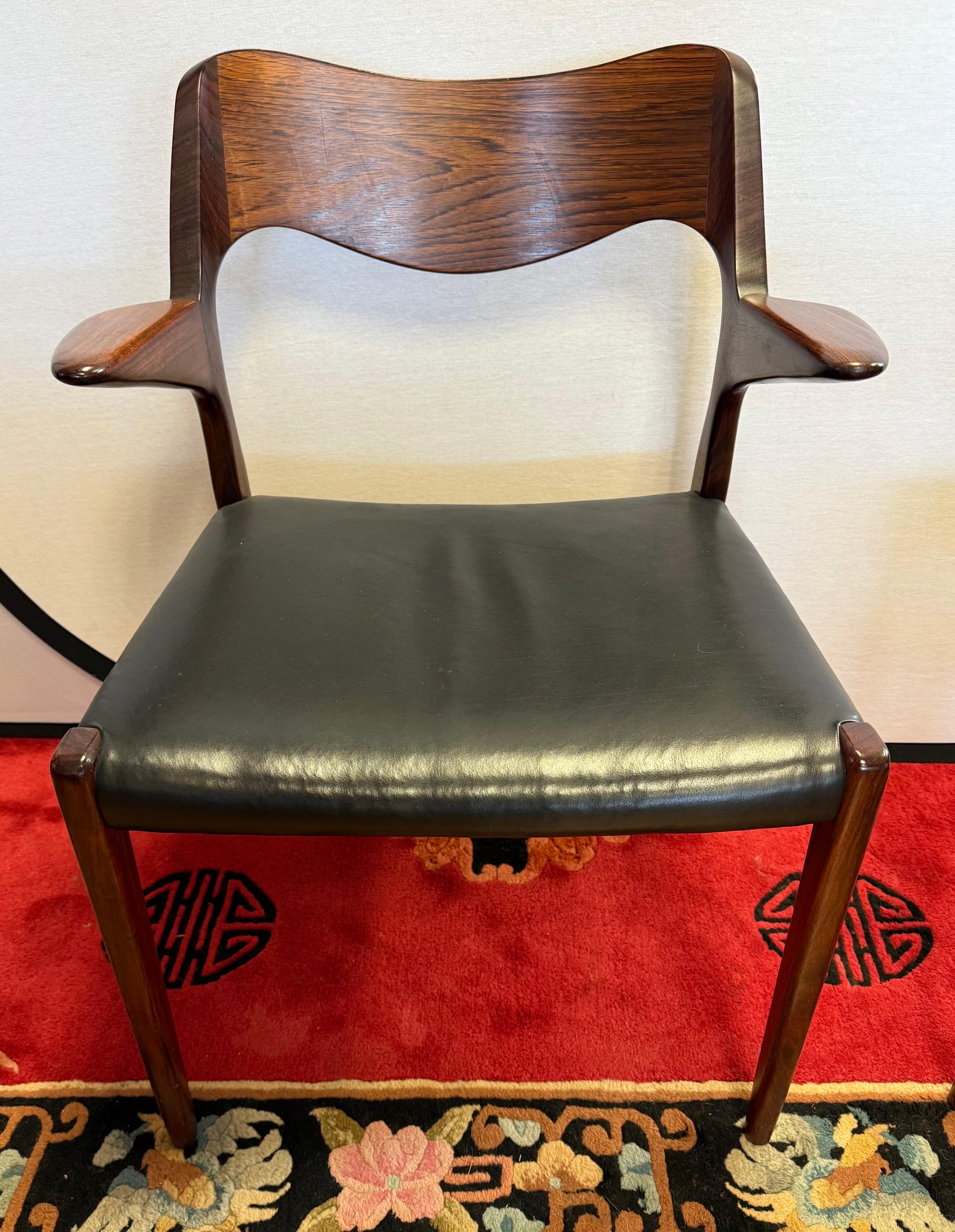 Mid Century Danish Modern Niels Moller Rosewood Dining Room Set Table & 6 Chairs 6