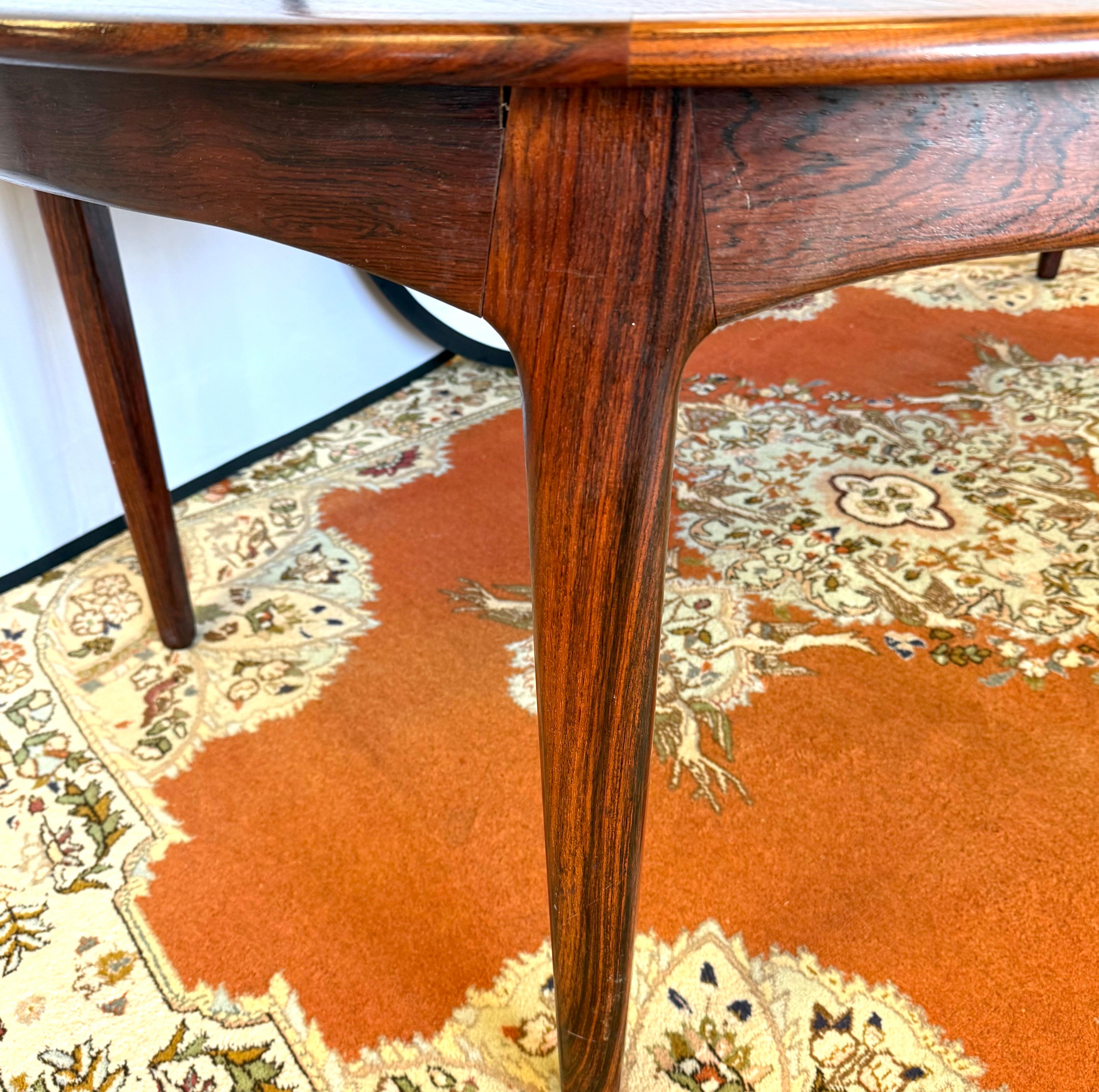 Mid Century Danish Modern Niels Otto Moller Rosewood Dining Room Table 2