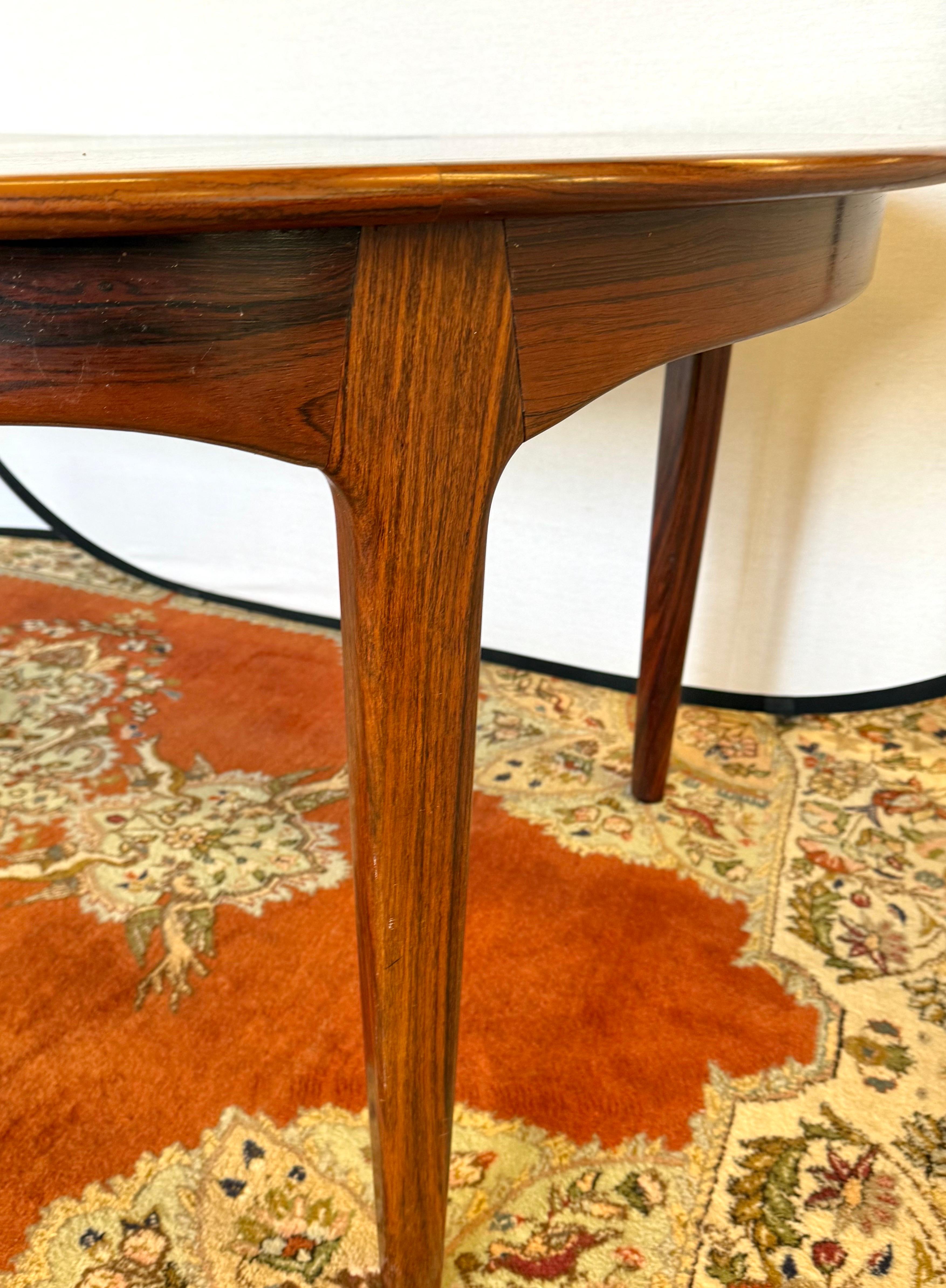 Mid Century Danish Modern Niels Otto Moller Rosewood Dining Room Table 3