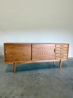 Mid Century Danish Modern Oak Credenza c.1960's