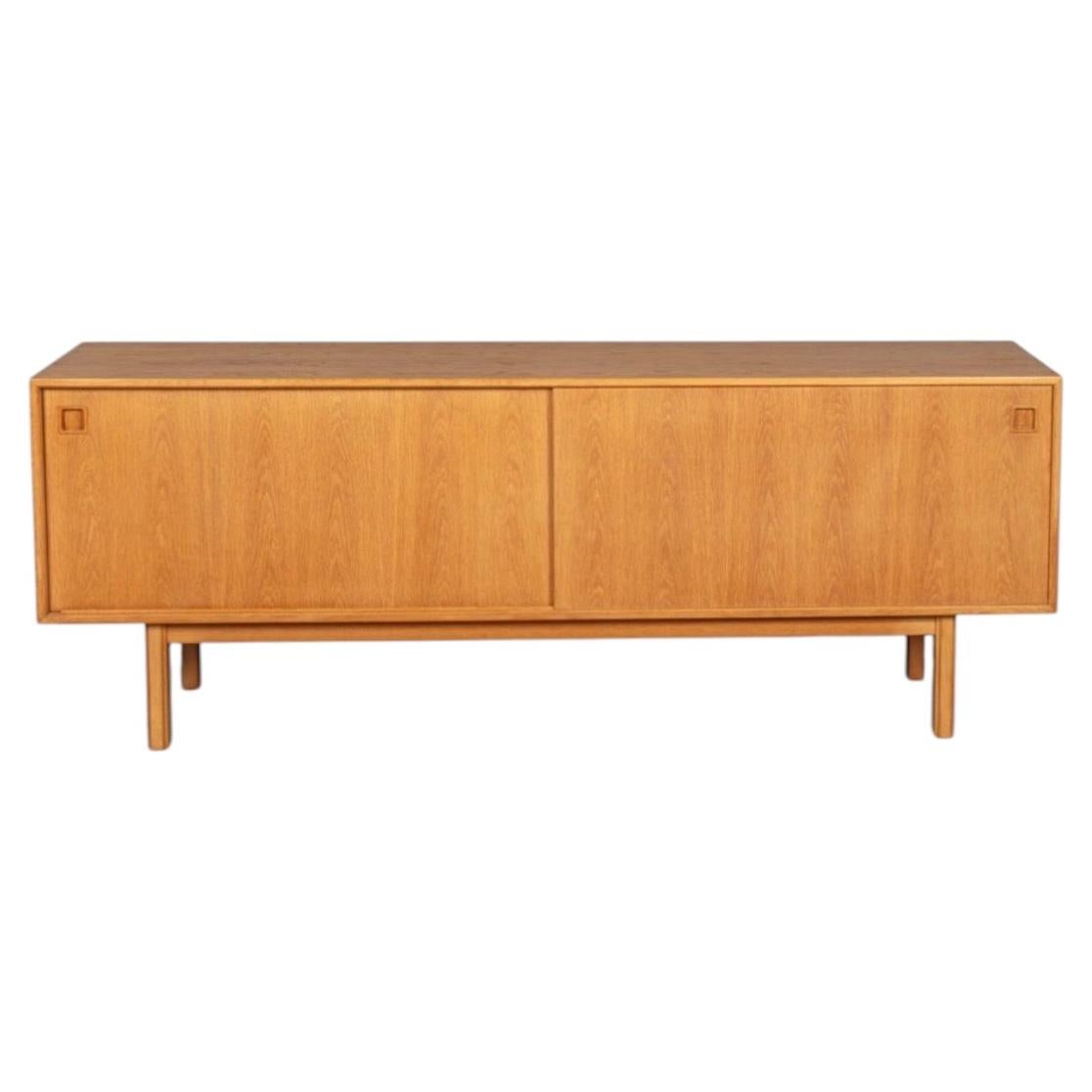 Mid Century Danish Modern Oak Credenza Model 21 by Gunni Omann