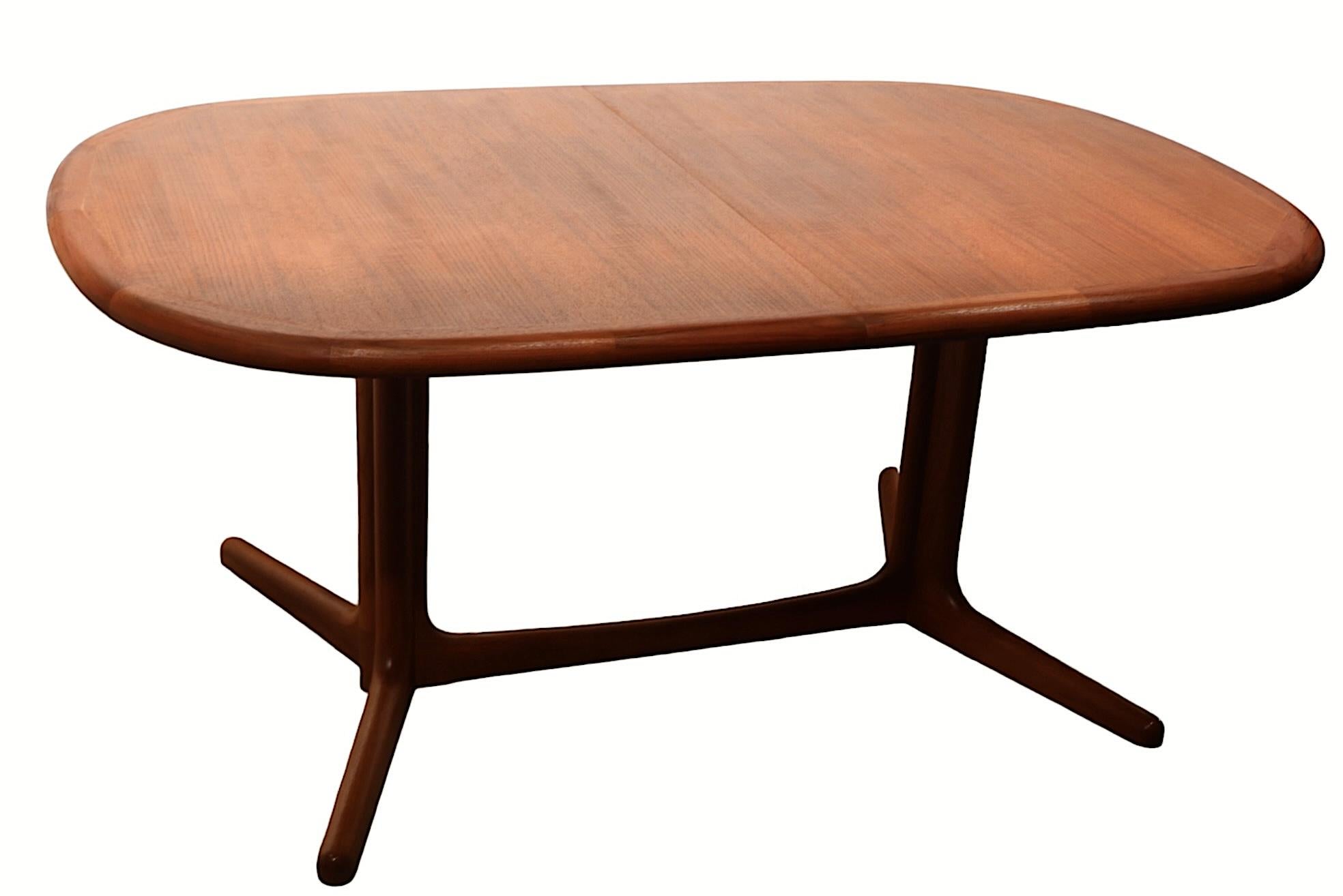 Mid Century Danish Modern Oval Teak  Dining Table by Edvard Valentinsen 7