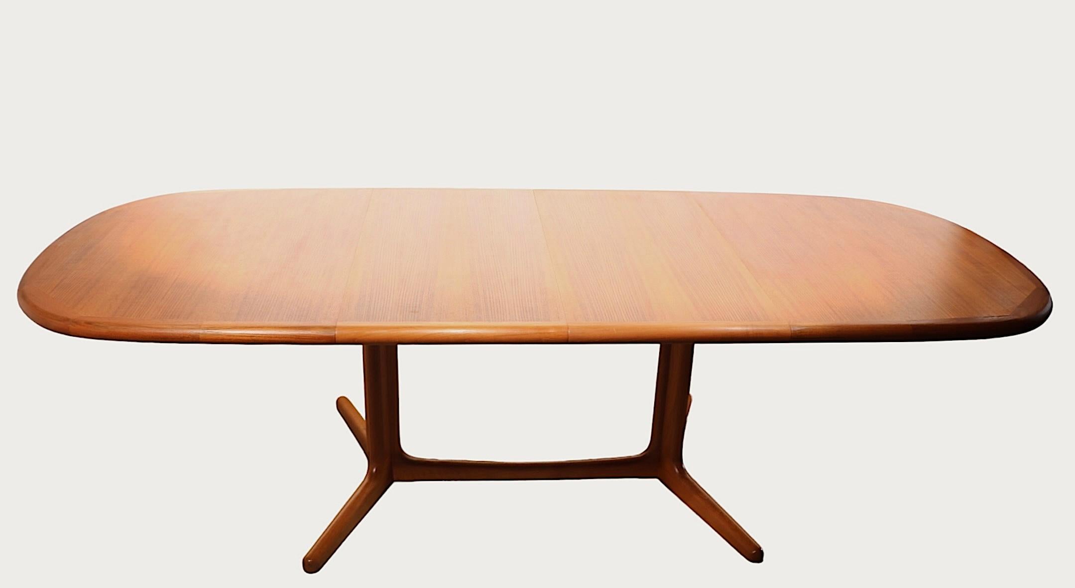 Mid Century Danish Modern Oval Teak  Dining Table by Edvard Valentinsen 8