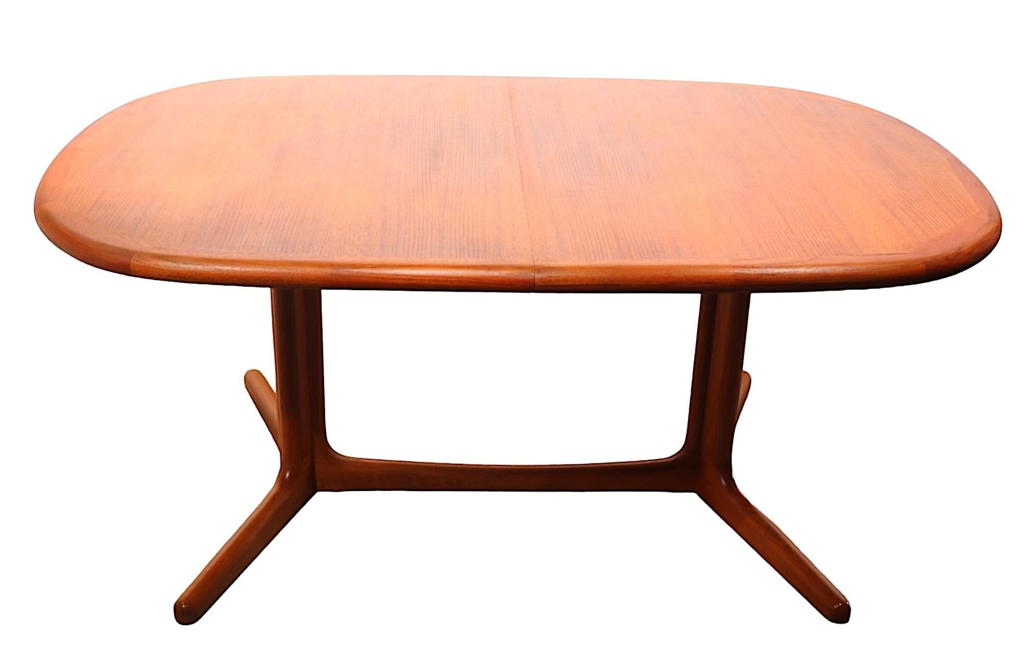 Mid Century Danish Modern Oval Teak  Dining Table by Edvard Valentinsen 9