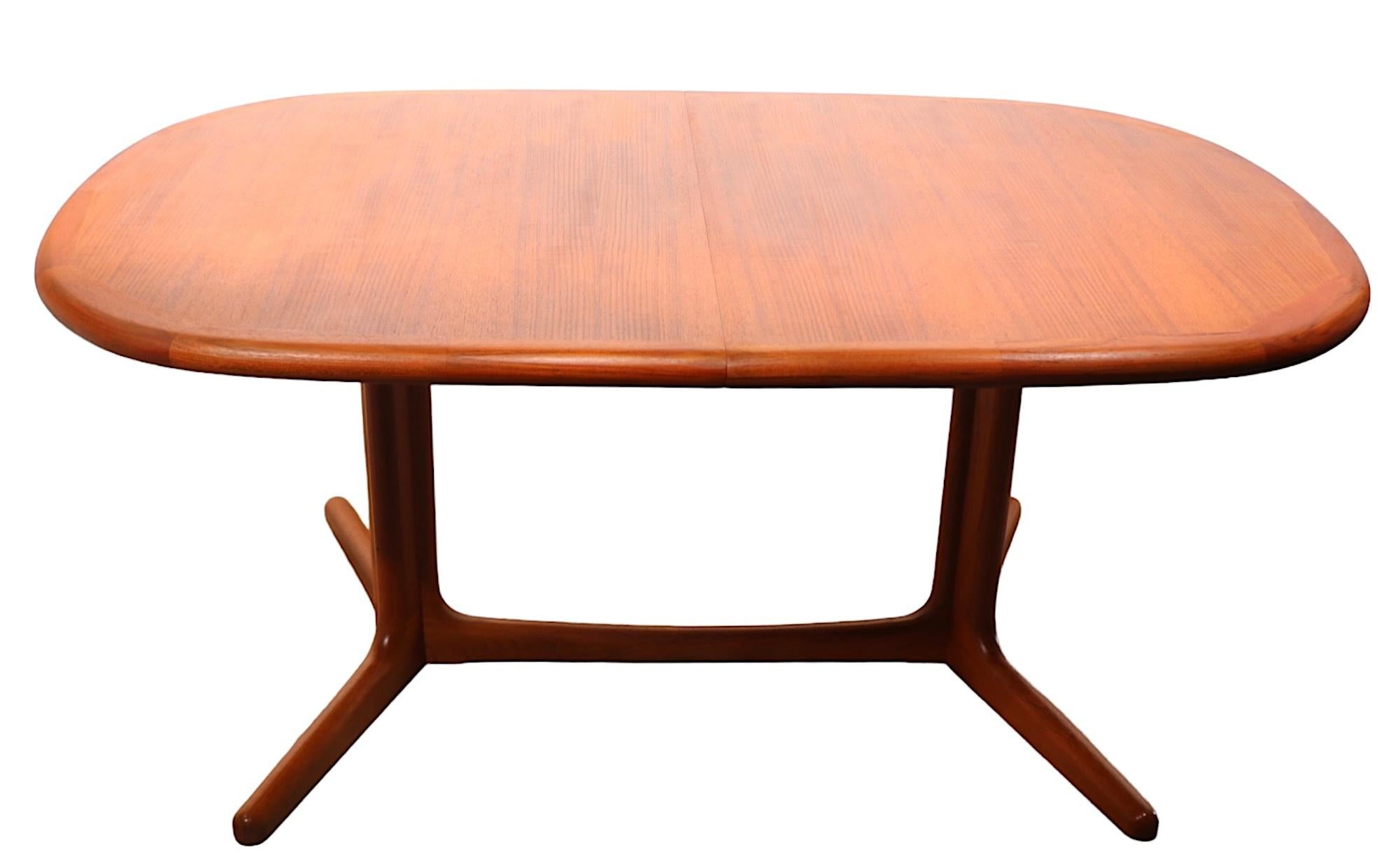 Mid Century Danish Modern Oval Teak  Dining Table by Edvard Valentinsen 10