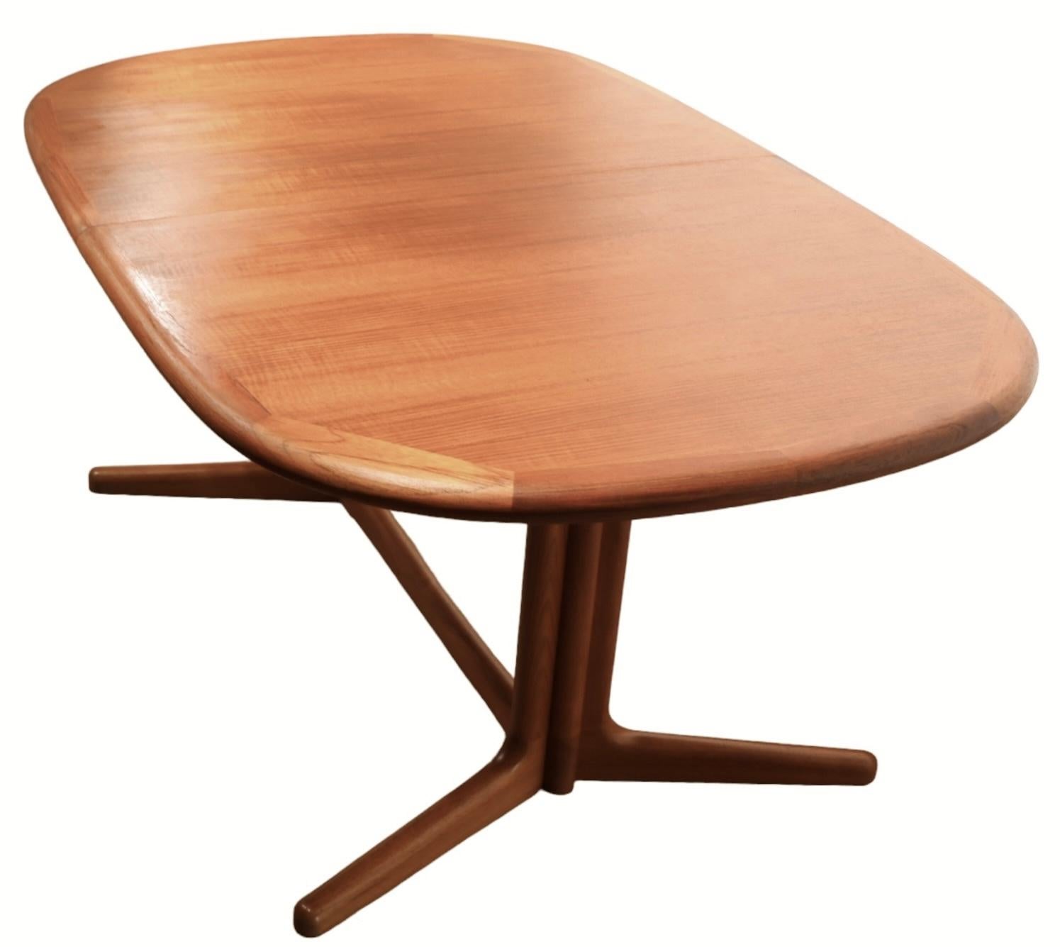 20th Century Mid Century Danish Modern Oval Teak  Dining Table by Edvard Valentinsen