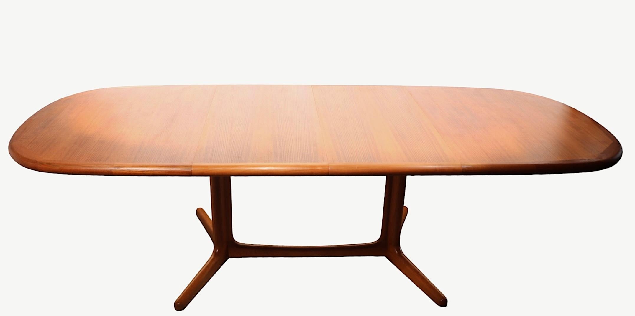 Mid Century Danish Modern Oval Teak  Dining Table by Edvard Valentinsen 1