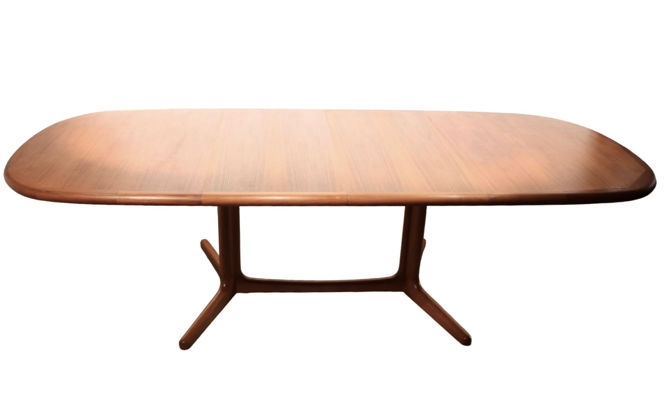 Mid Century Danish Modern Oval Teak  Dining Table by Edvard Valentinsen 2