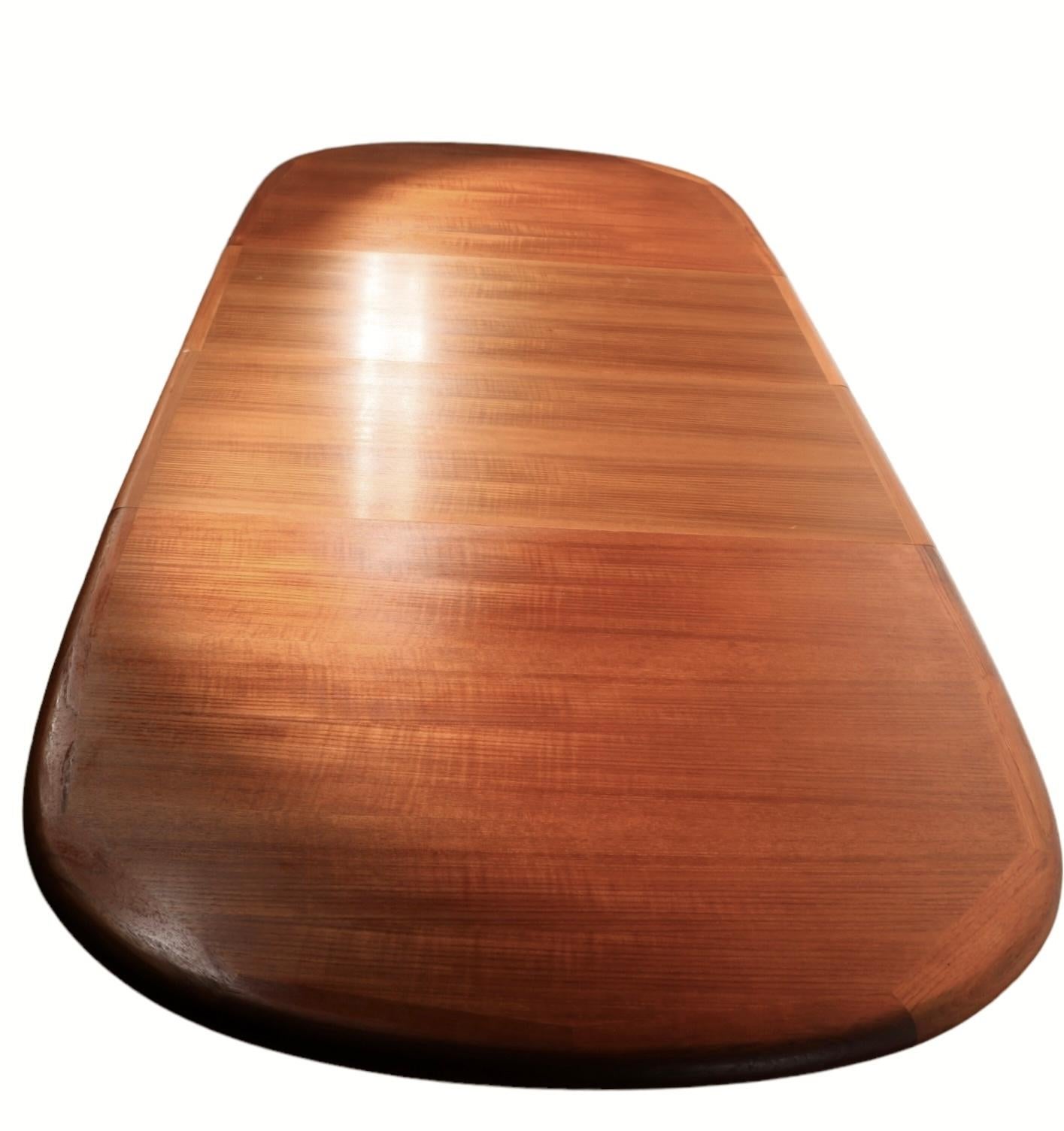 Mid Century Danish Modern Oval Teak  Dining Table by Edvard Valentinsen 4