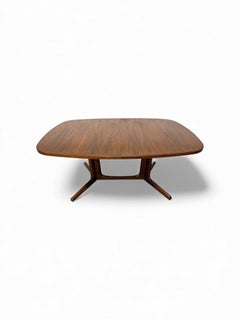 Mid-Century Danish Modern Oval Walnut Dining Table