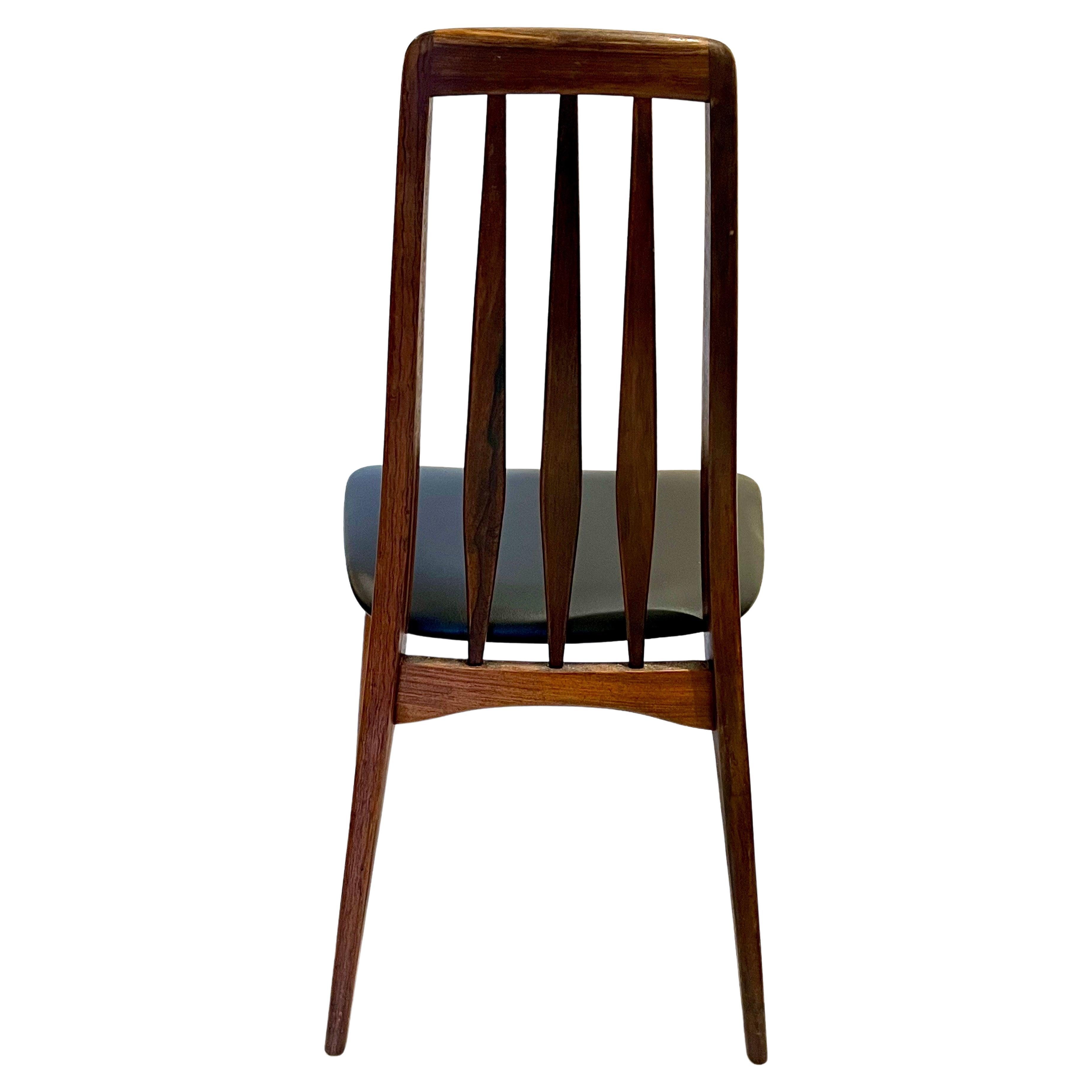 Mid-Century Danish Modern Pair of Rare Dining Chairs in Rosewood Model Eva In Good Condition For Sale In San Diego, CA