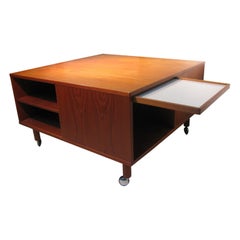 Mid Century Danish Modern Peter Lovig Nielsen Teak Cocktail Table